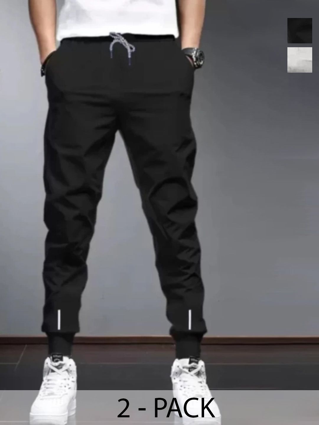 Riksaw Pack Of 2 Mid-Rise Joggers