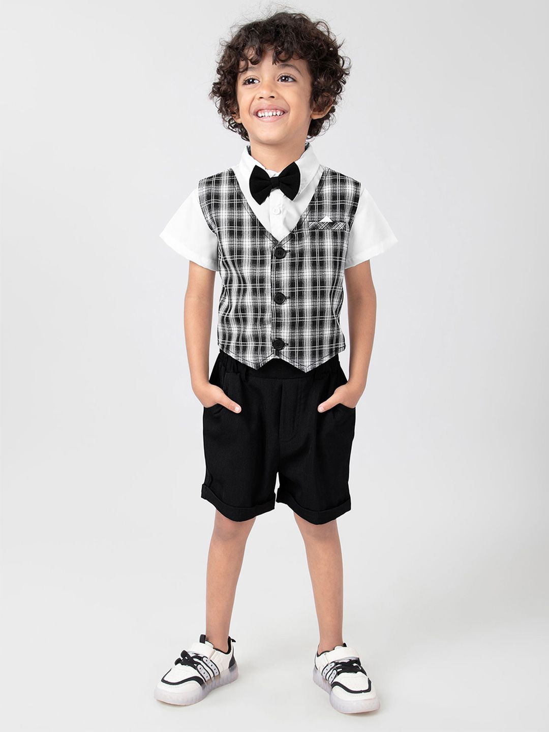 Hopscotch Boys Checked Shirt with Shorts