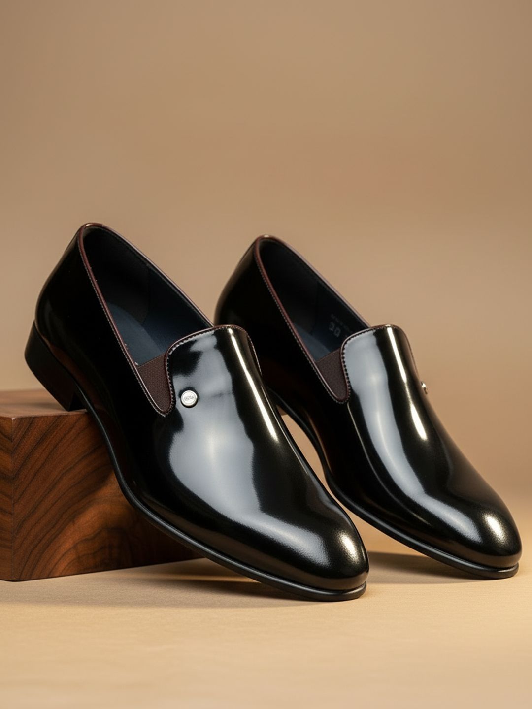 House of Pataudi PU Slip-On Slip-On Shoes Formal Shoes