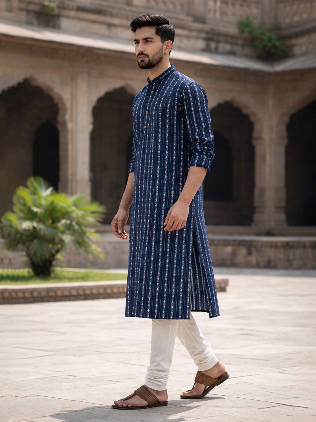 LADSLOOM Men Blue Kurtas