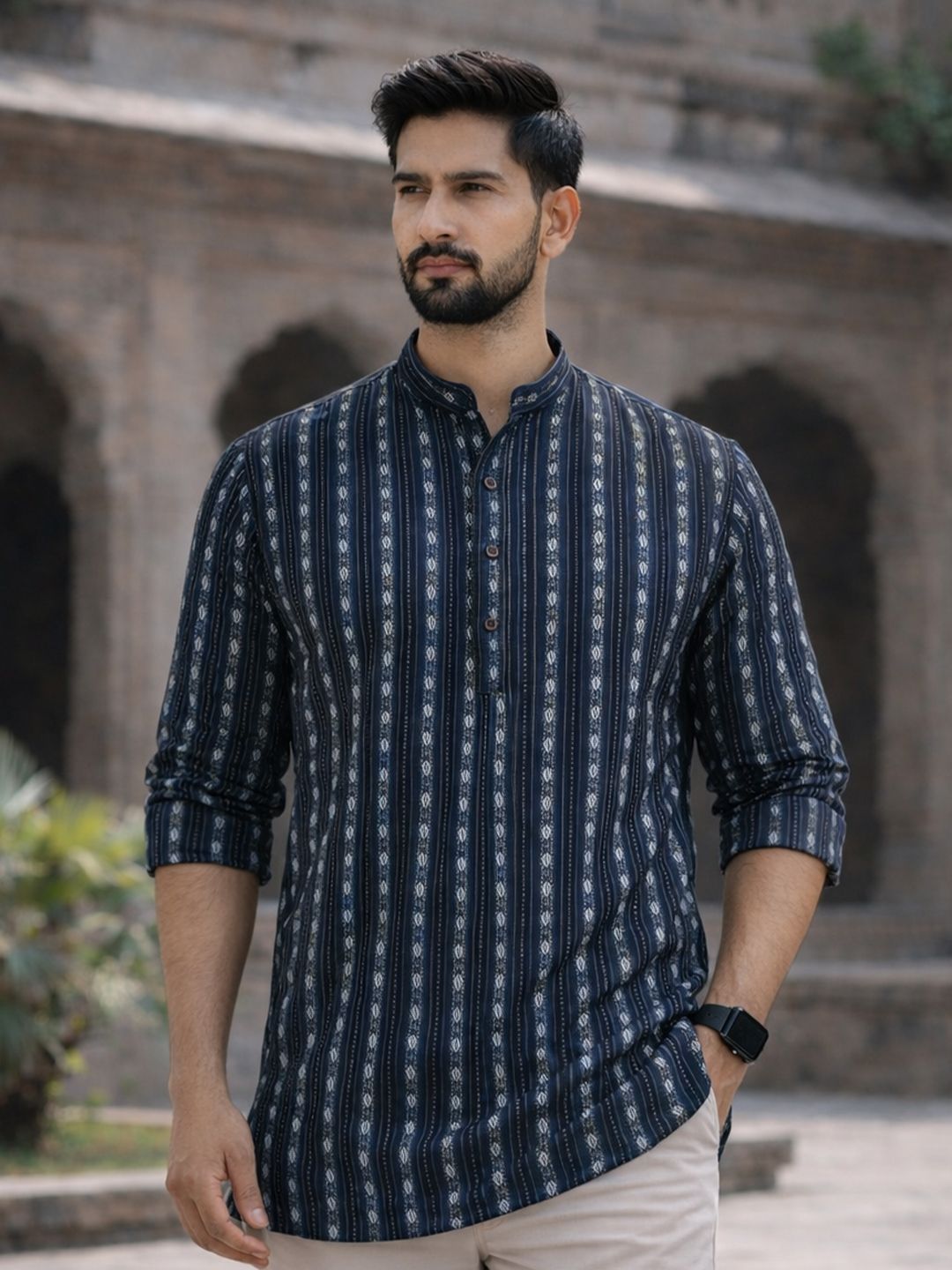 LADSLOOM Men  Printed Thread Work Kurta
