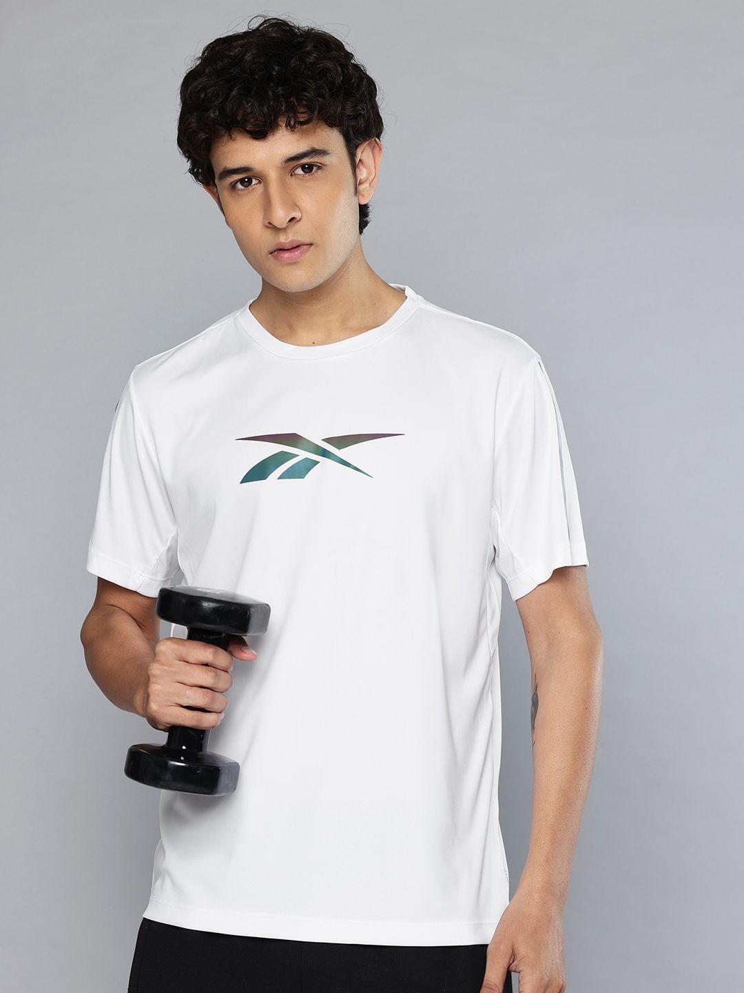Reebok Brand Logo Printed Speedwick T-shirt