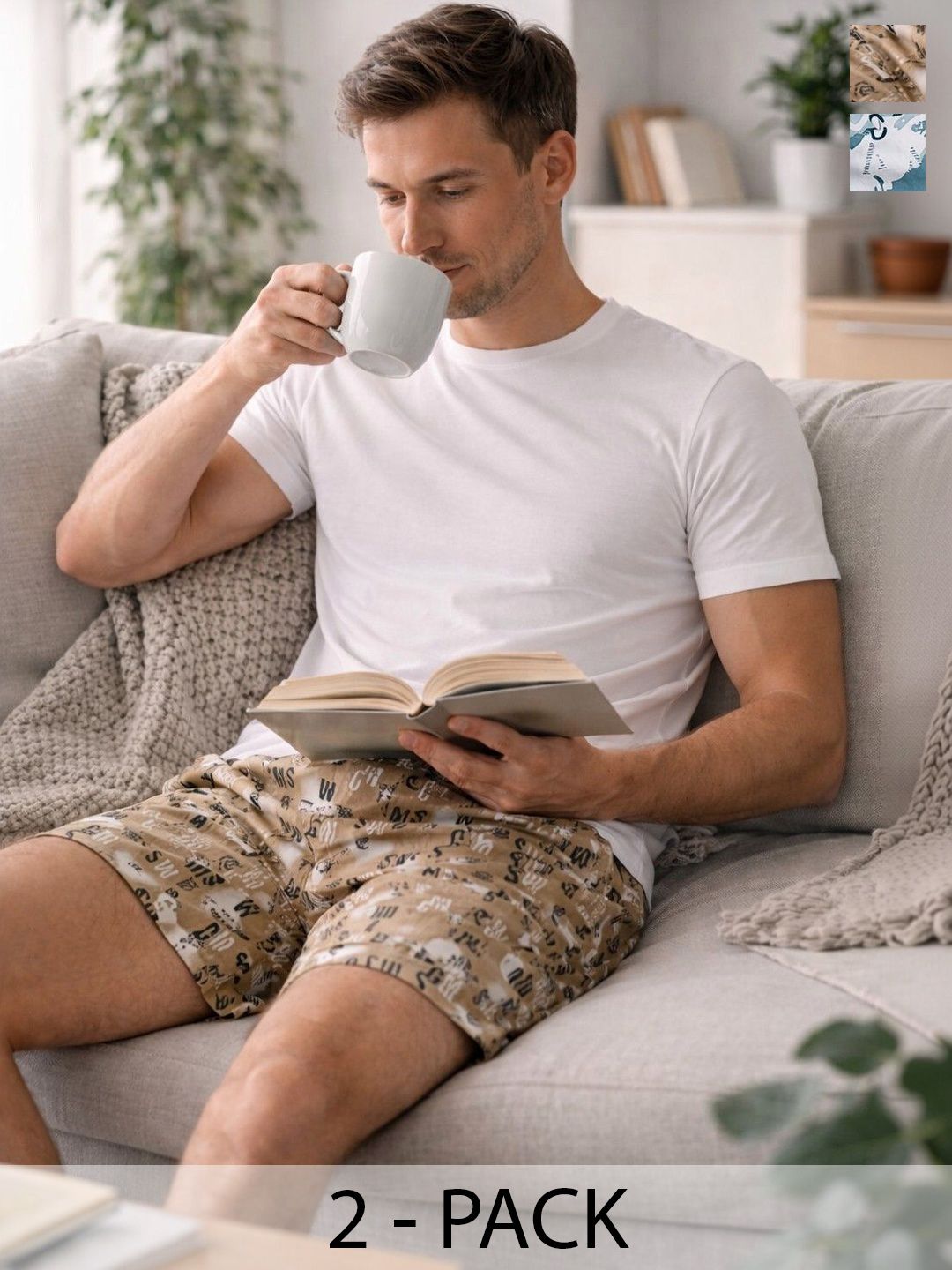 The Roadster Lifestyle Co Pack Of 2 Printed Cotton Boxers