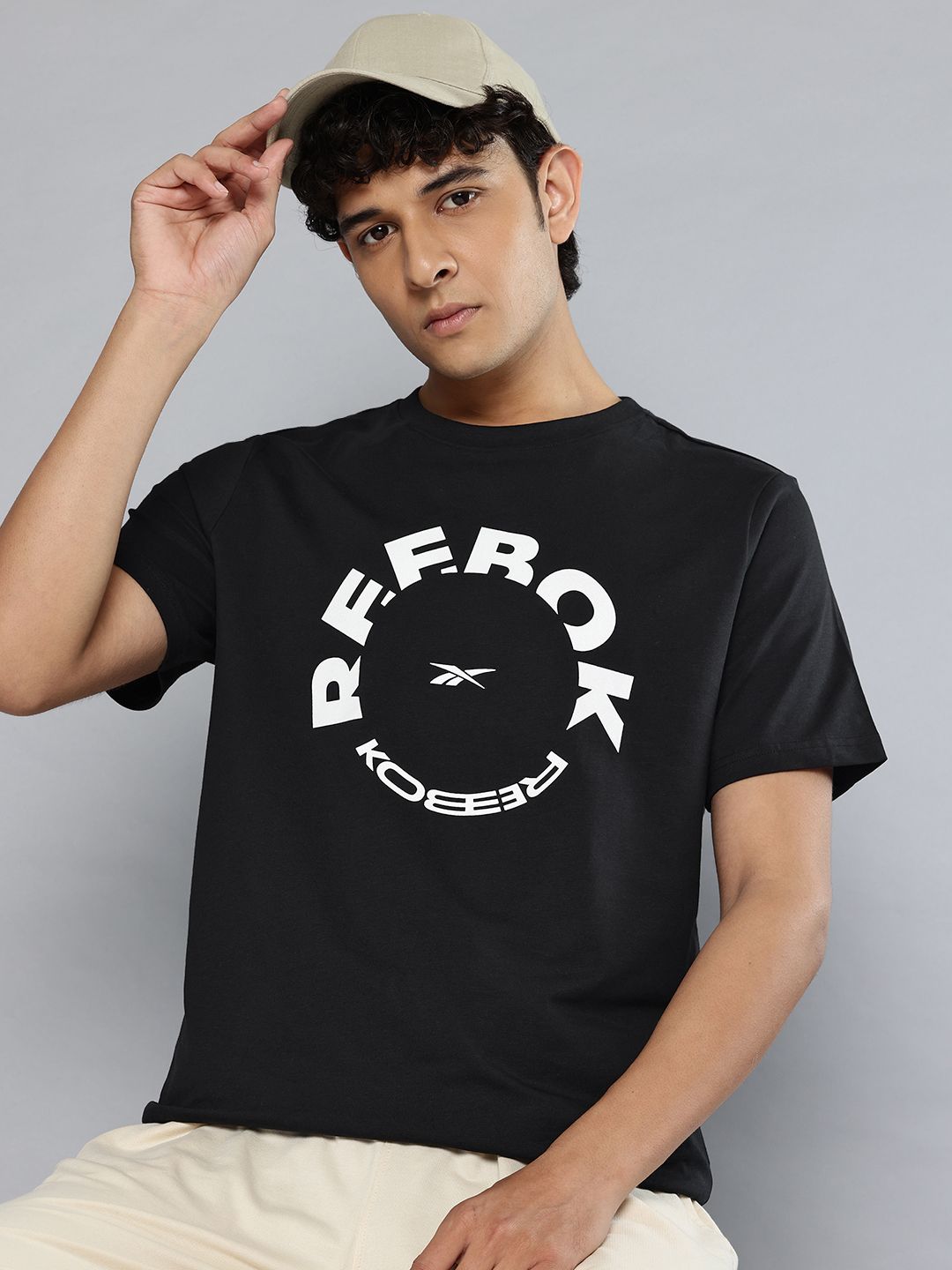 Reebok Brand Logo Printed T-shirt