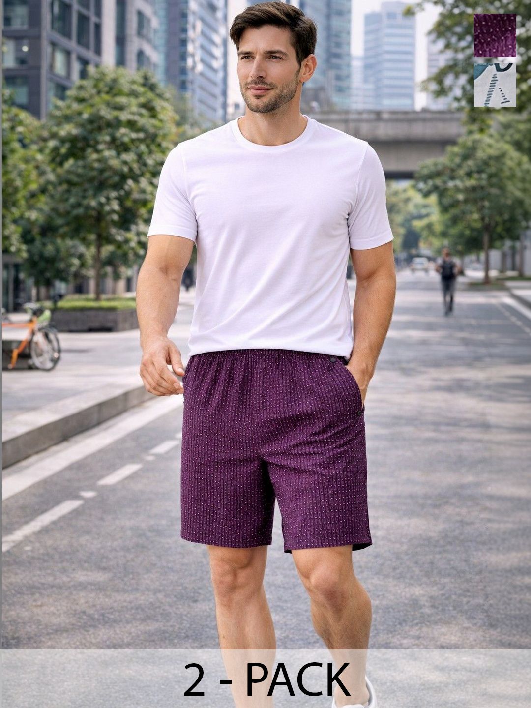 The Roadster Lifestyle Co Pack Of 2 Printed Cotton Boxers