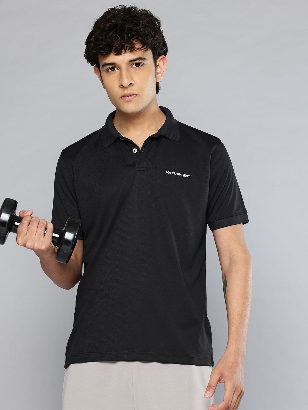 Reebok Brand Logo Detail Performance Polo T-shirt