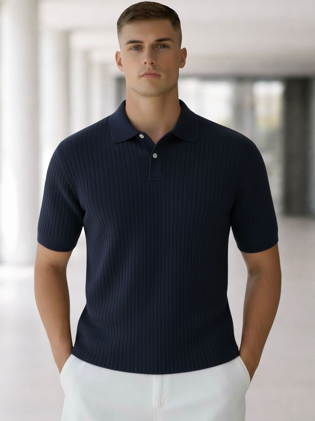 Fashion And Youth Men Polo Collar T-shirt