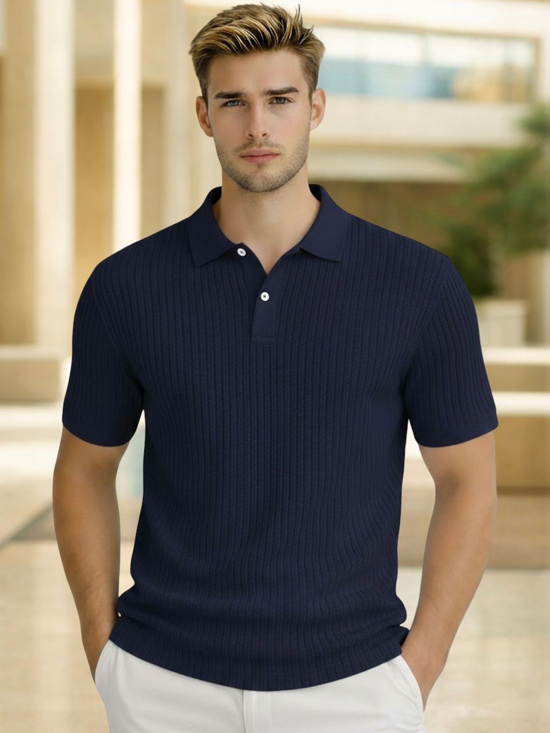 Fashion And Youth Men Polo Collar T-shirt
