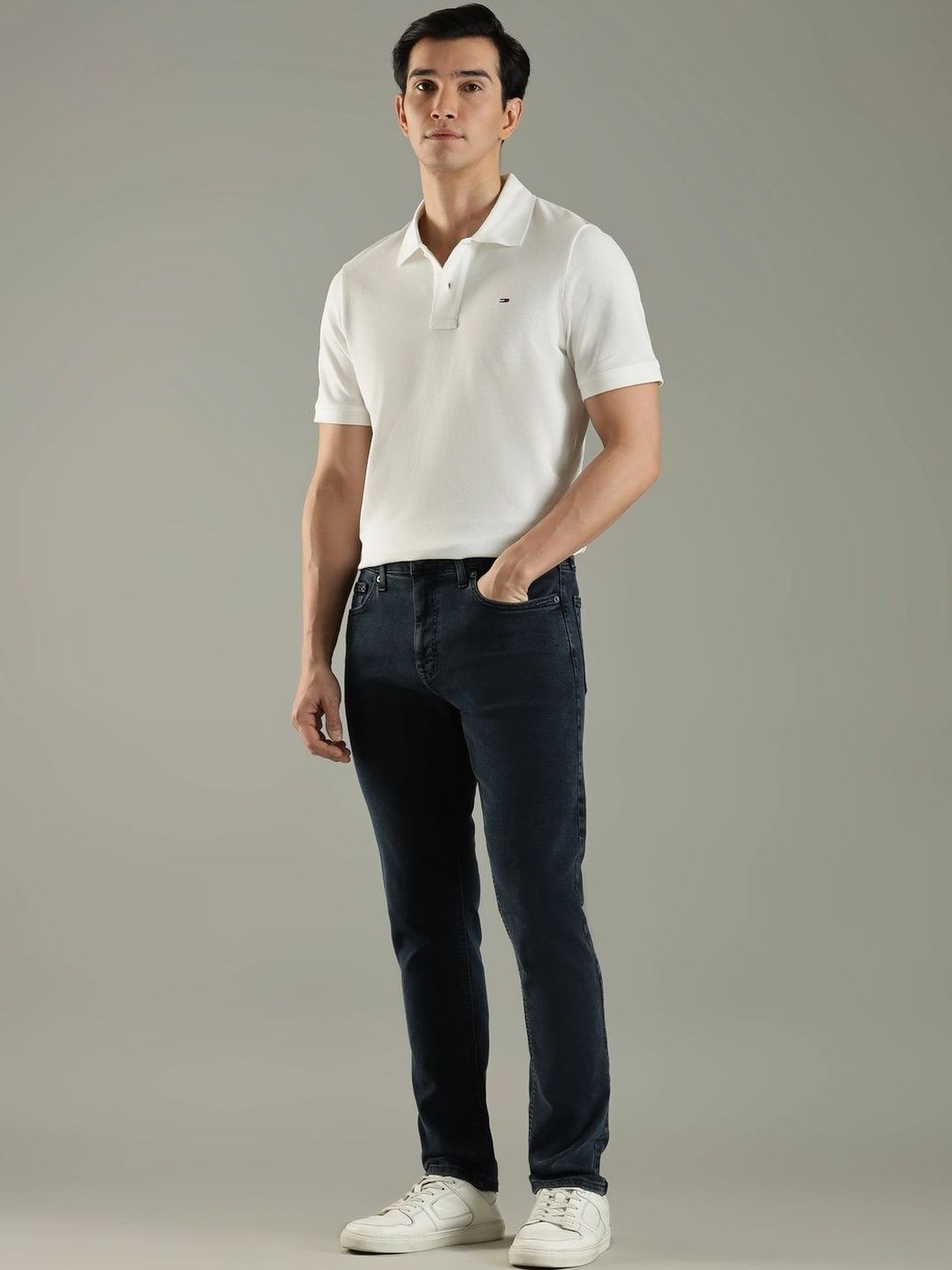 Slim Fit Mid-Rise Light Fade Jeans