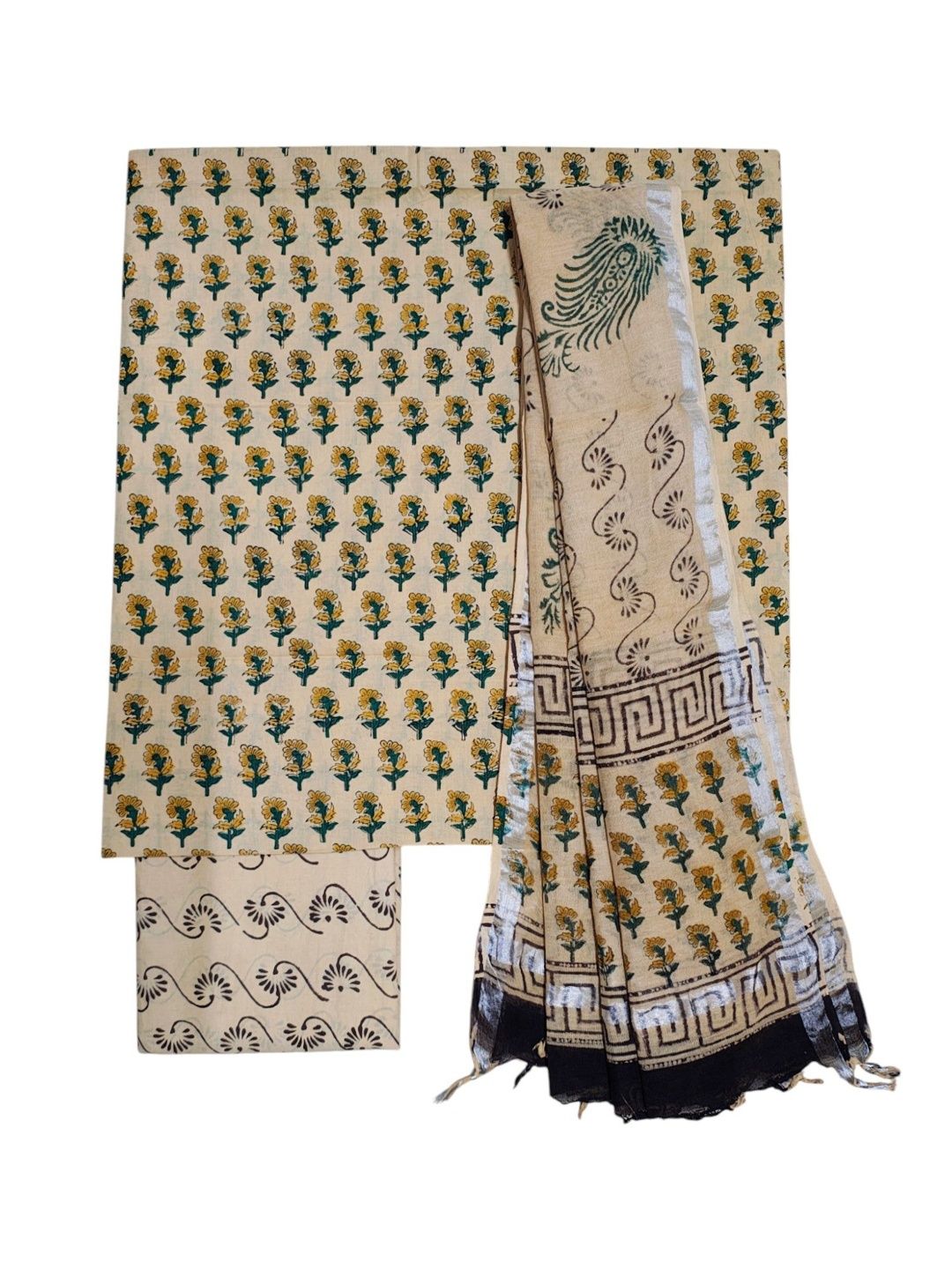 ivikta Printed Pure Cotton Unstitched Dress Material
