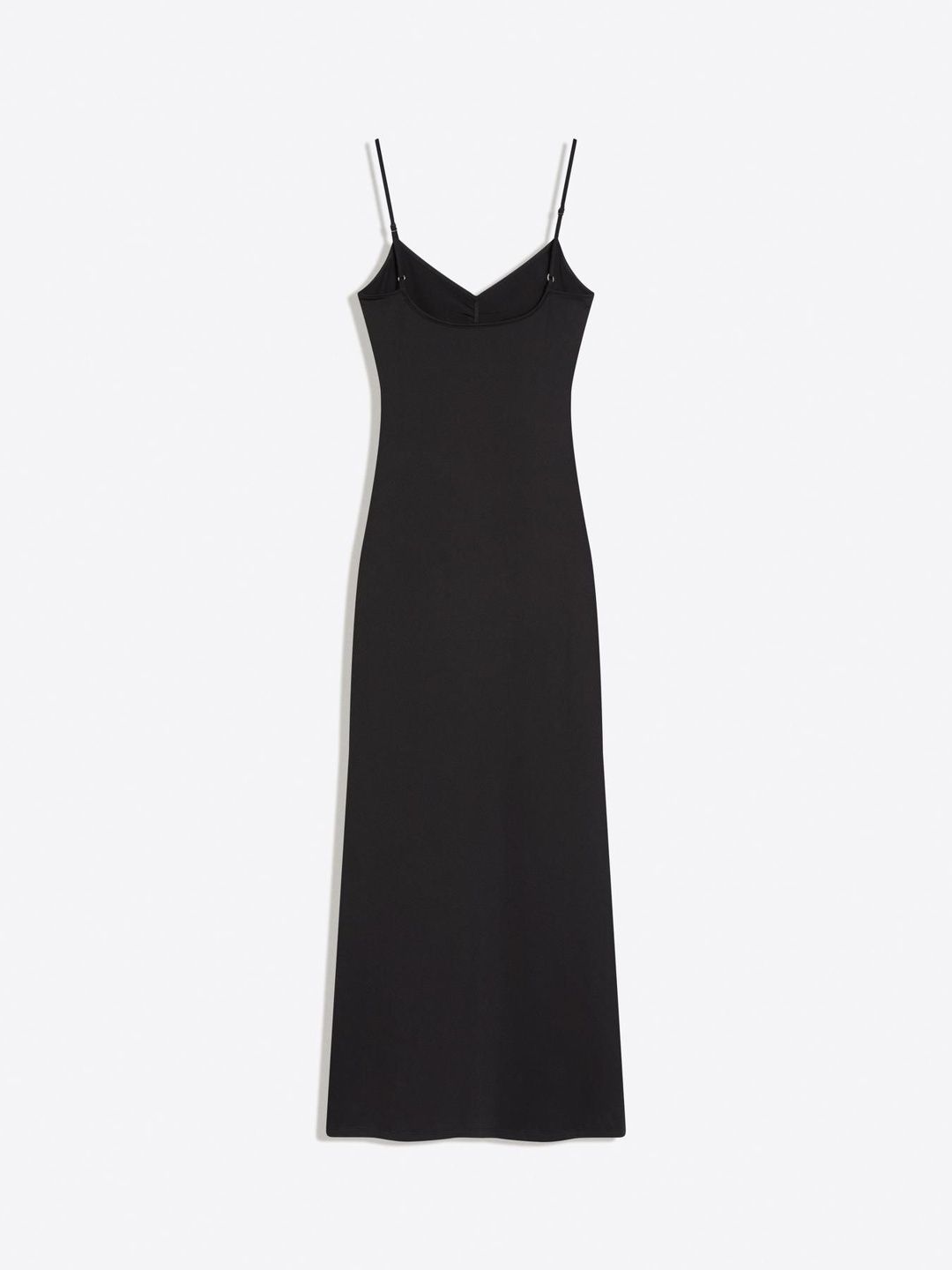 Ruched strap midi dress