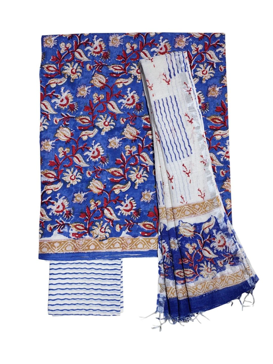 ivikta Printed Pure Cotton Unstitched Dress Material