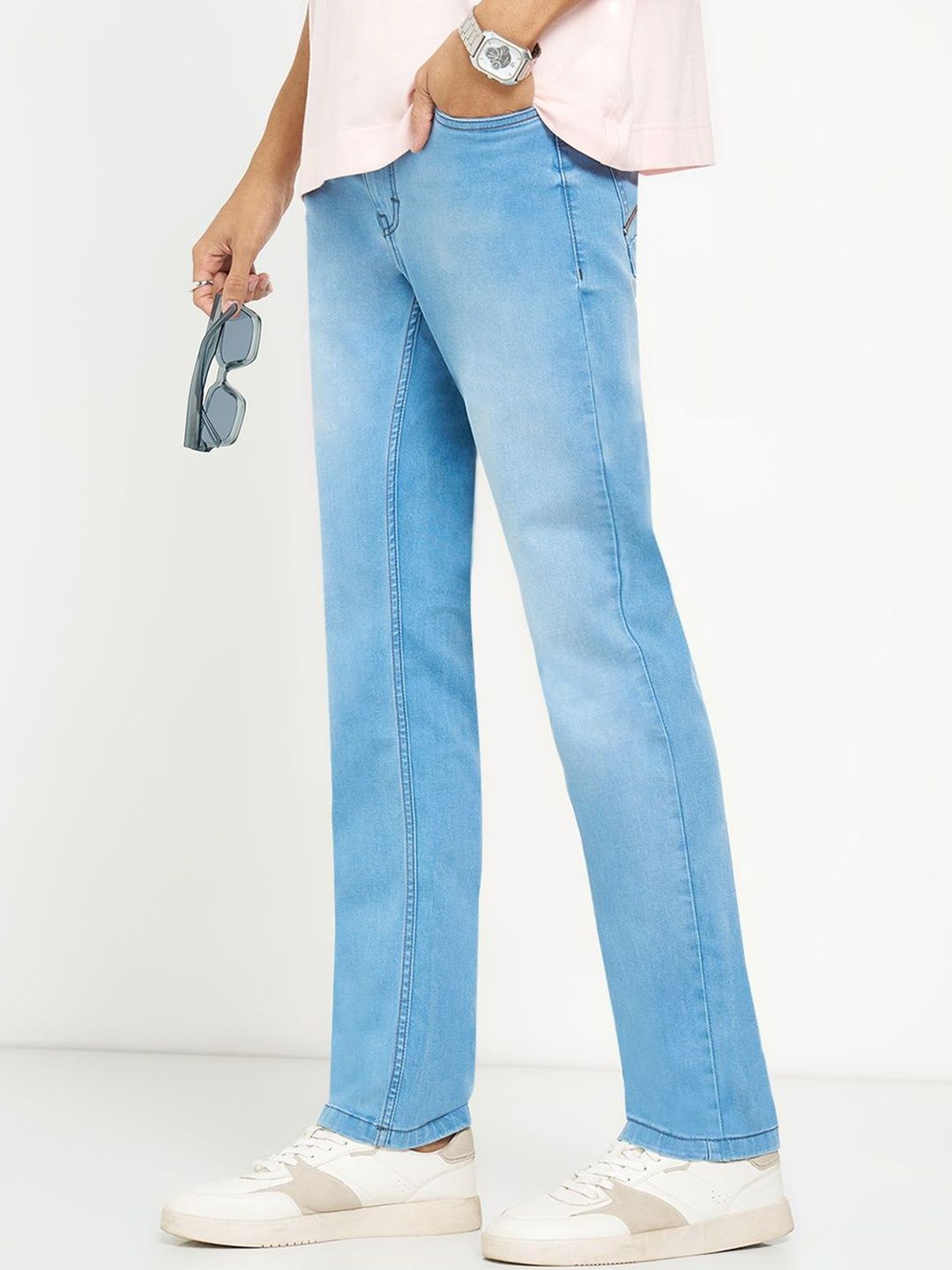 SF JEANS by Pantaloons Men Skinny Fit Mid-Rise Light Fade Jeans