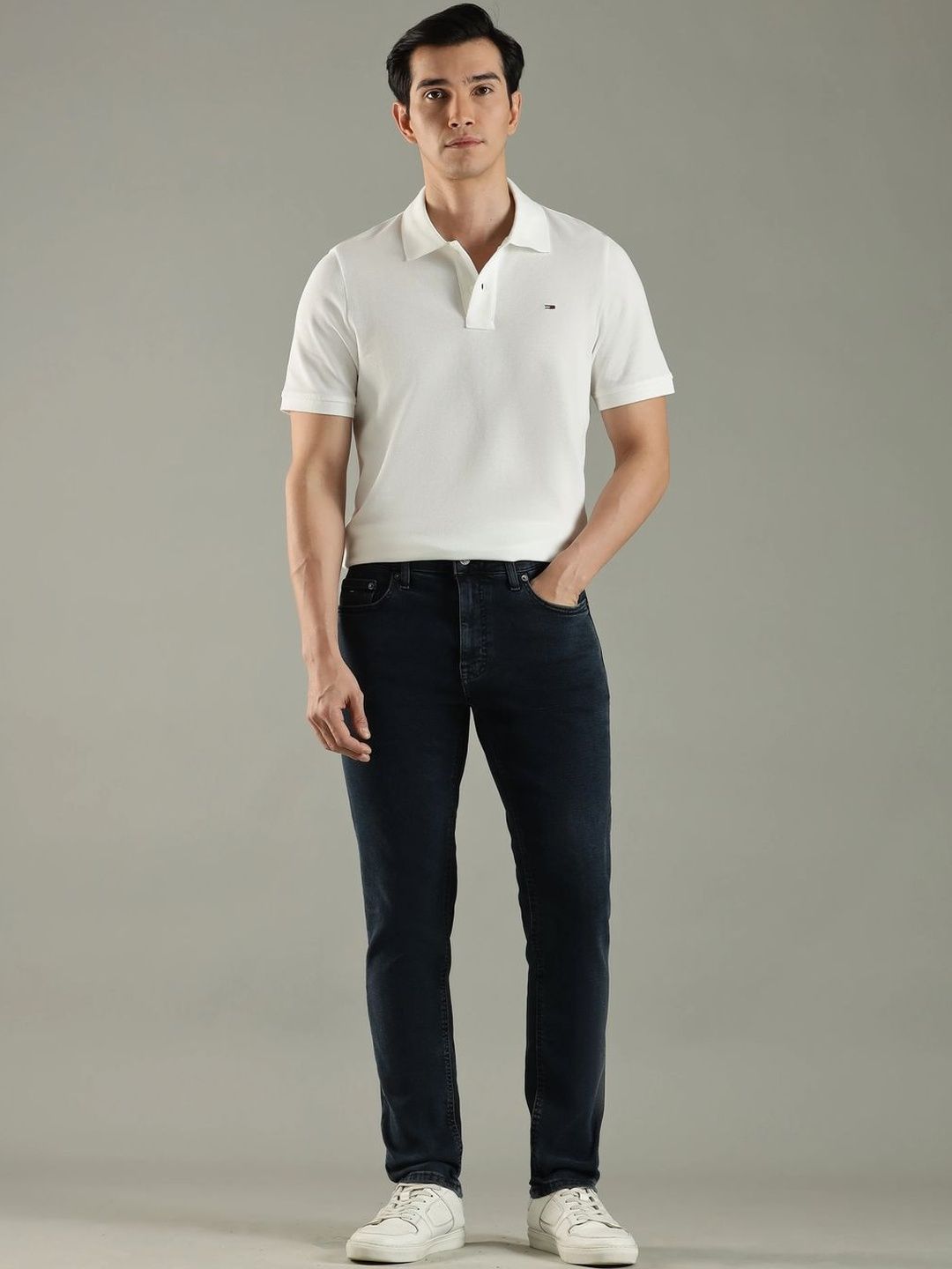 Slim Fit Mid-Rise Light Fade Jeans