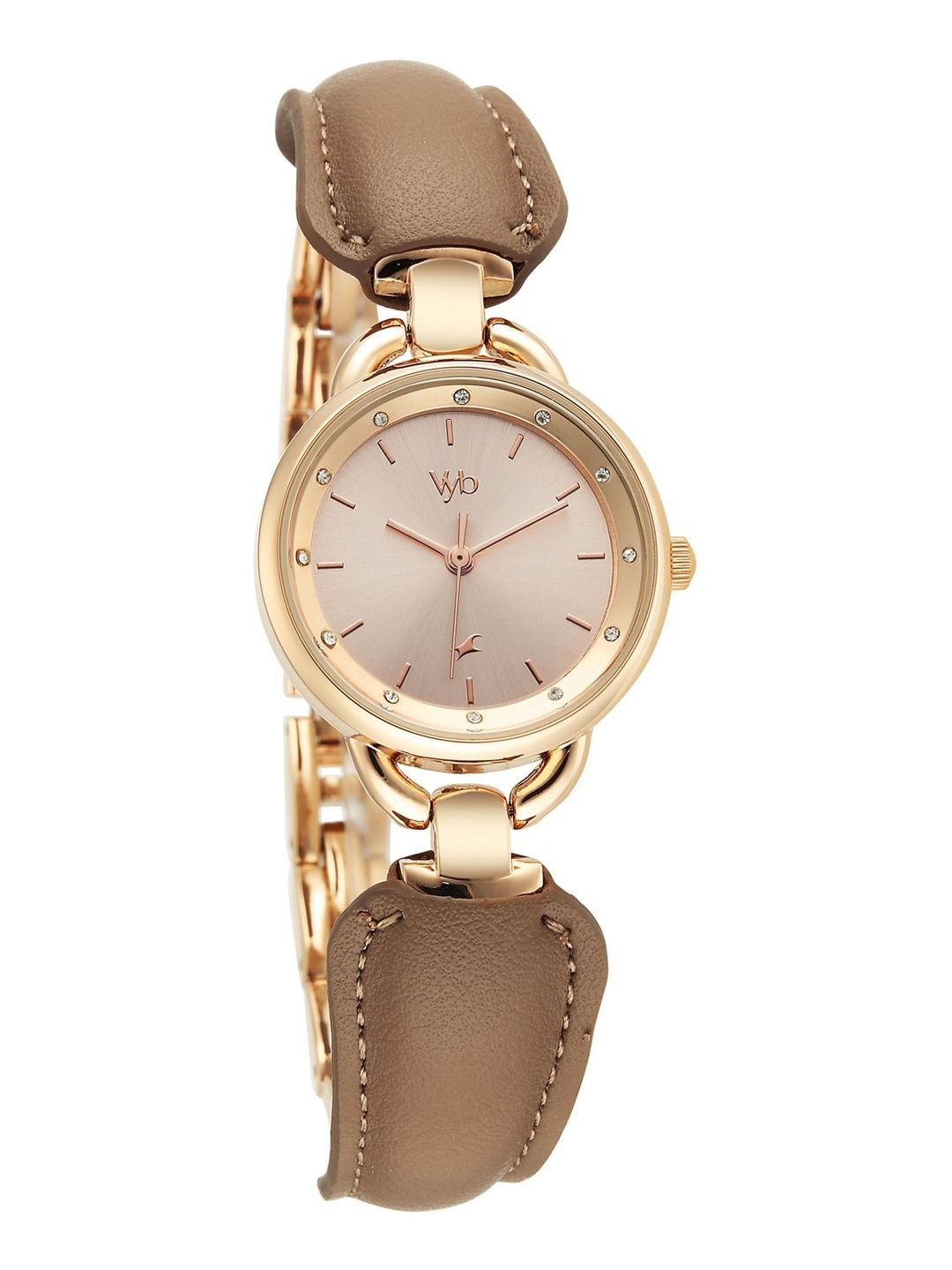 Buy Fastrack Girls Vyb Muse Quartz Analog Rose gold Dial Watch