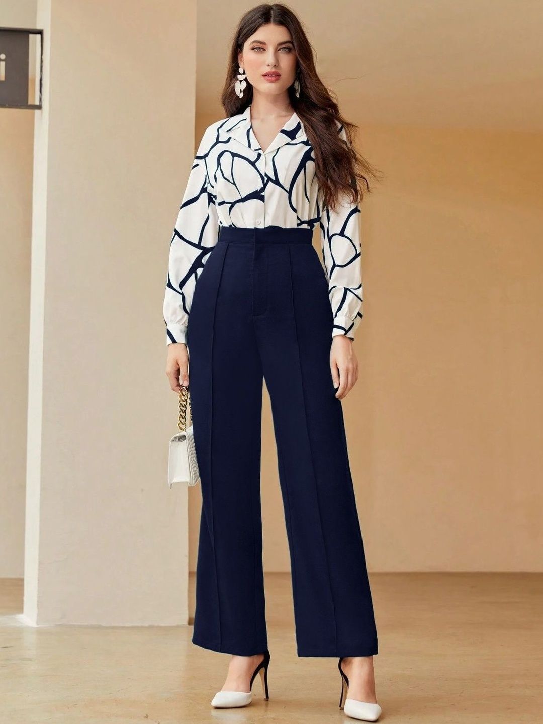 SHYAM SUNDARI Printed Shirt & Trousers Co-Ords Set