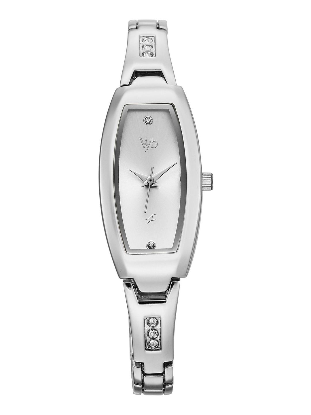 Fastrack Girls Vyb Manifester Quartz Analog Silver Dial Watch - FV60113SM01W