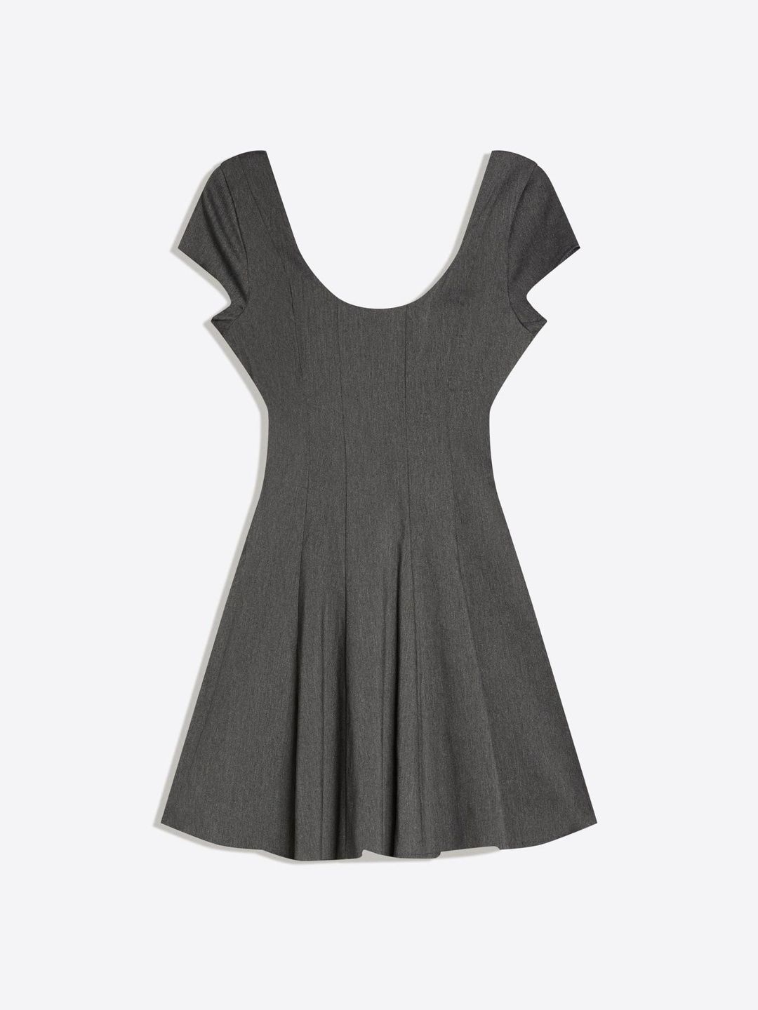 Bengaline mini dress with flared skirt