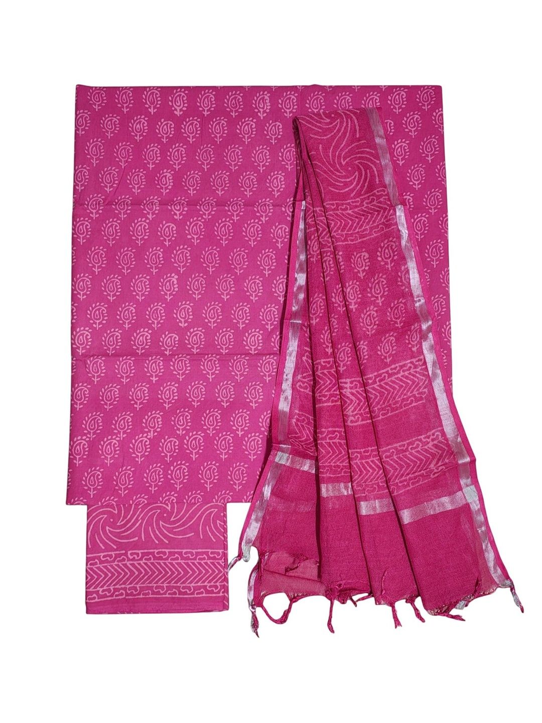 ivikta Printed Pure Cotton Unstitched Dress Material