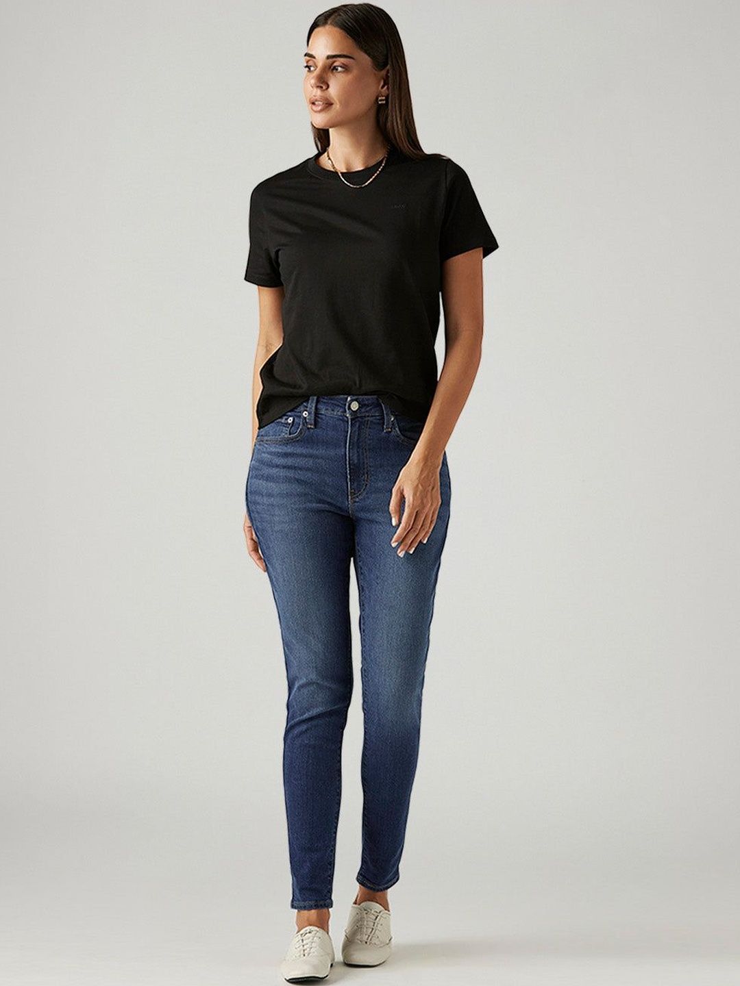 721 Blue Skinny Fit High Rise Jeans