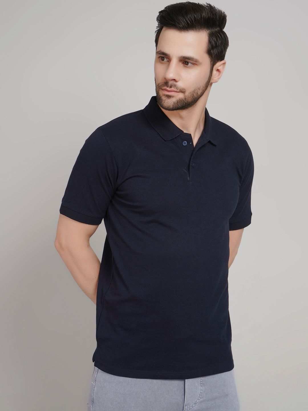 APKR Men Polo Collar T-shirt