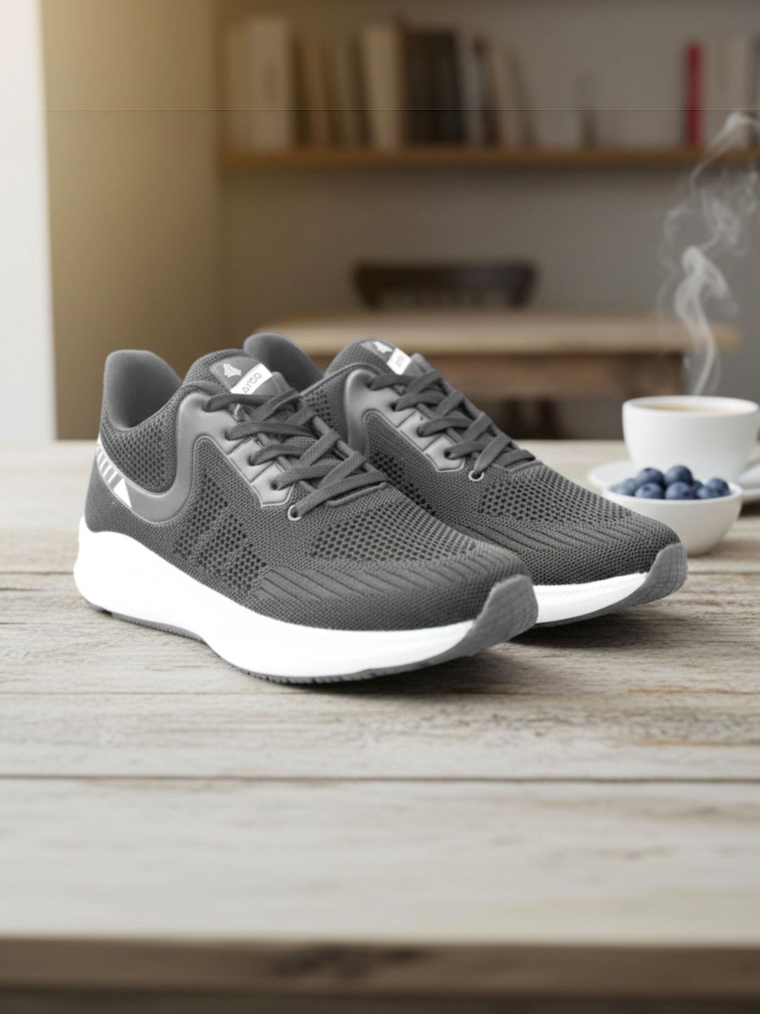AYGO Men Textile Running Non-Marking Shoes