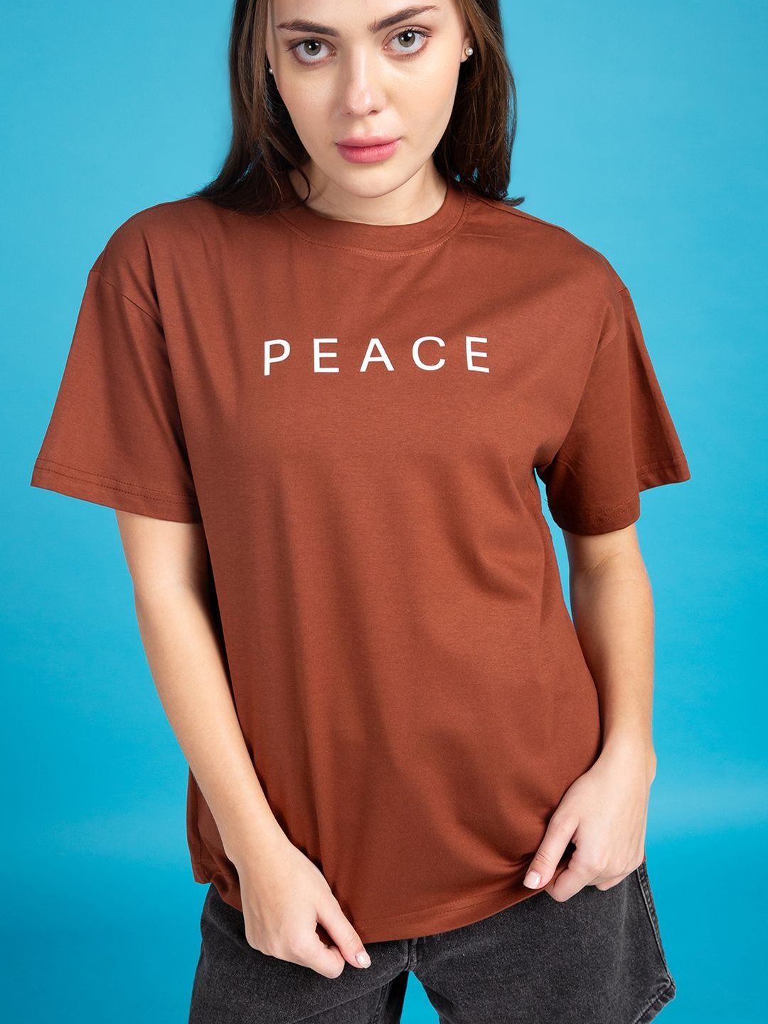 Mast & Harbour Women Typography Printed T-shirt