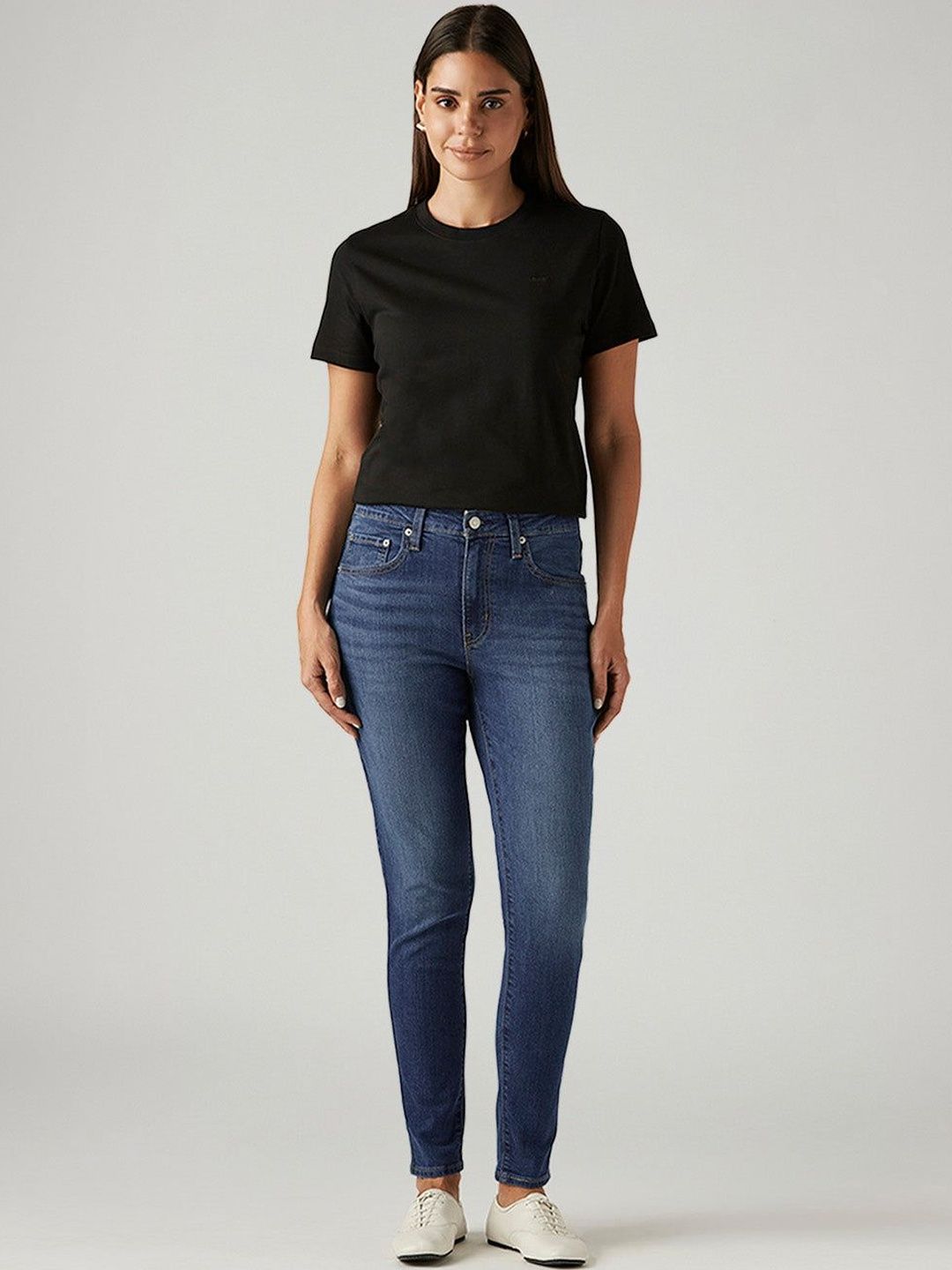 721 Blue Skinny Fit High Rise Jeans