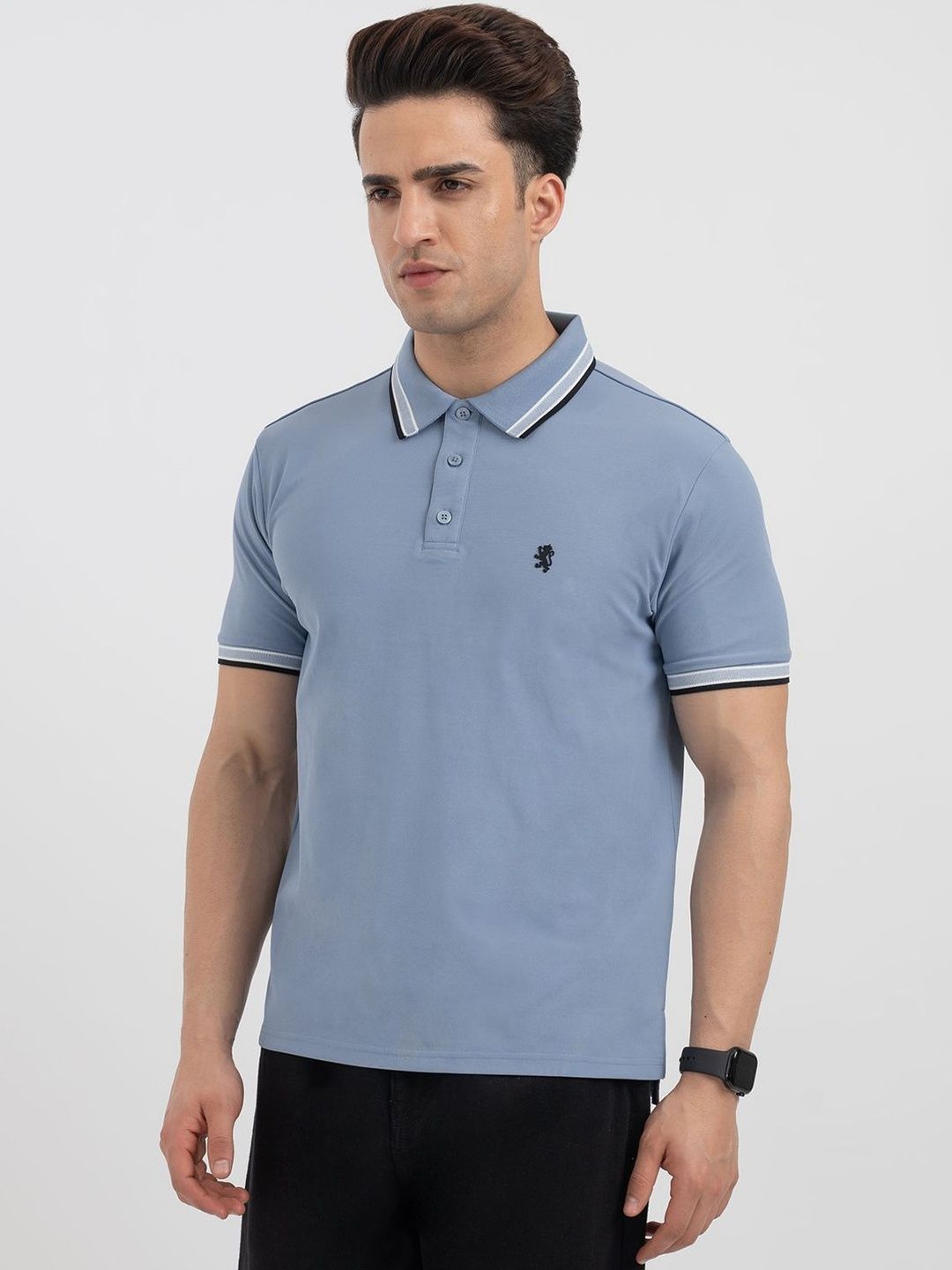Red Tape Men Brand Logo Polo Collar T-shirt