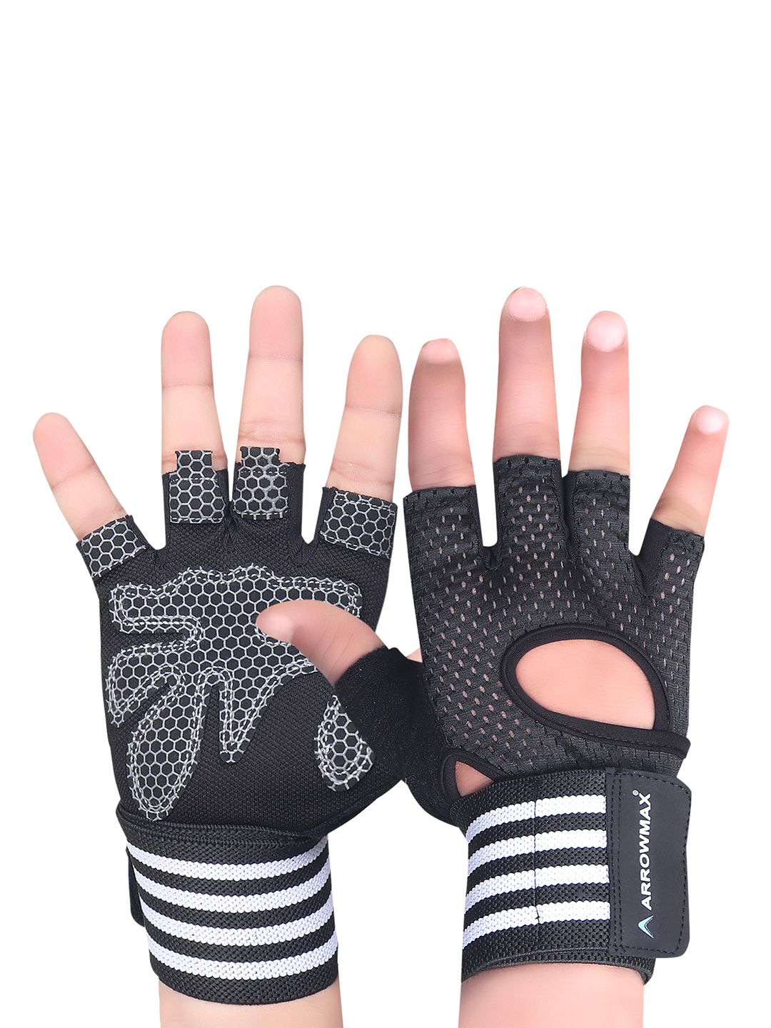 ARROWMAX ARROWMAX Gym Workout Gloves with Enlarged Wrist Support Wrap and Non Slip Grip