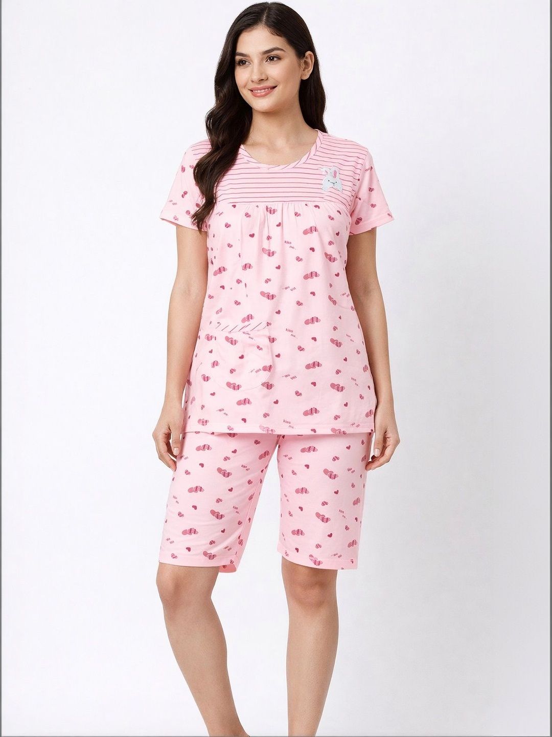 Camey Women Printed Night suit