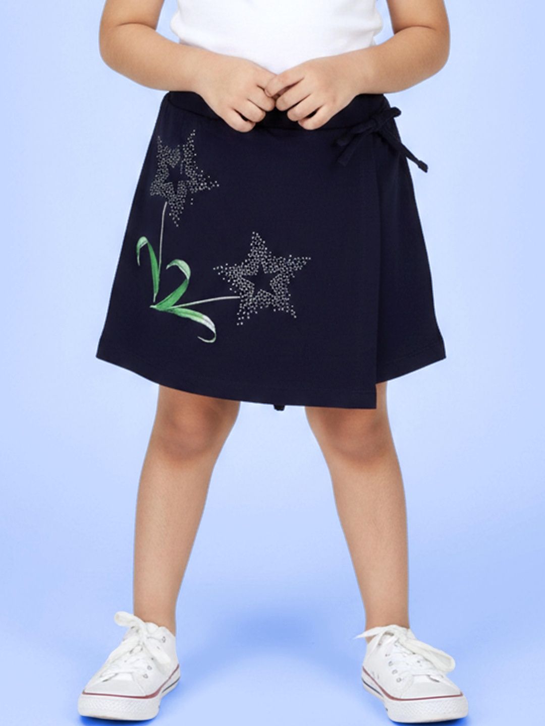 KiddoPanti Girls Cotton Skorts Above Knee Skirts