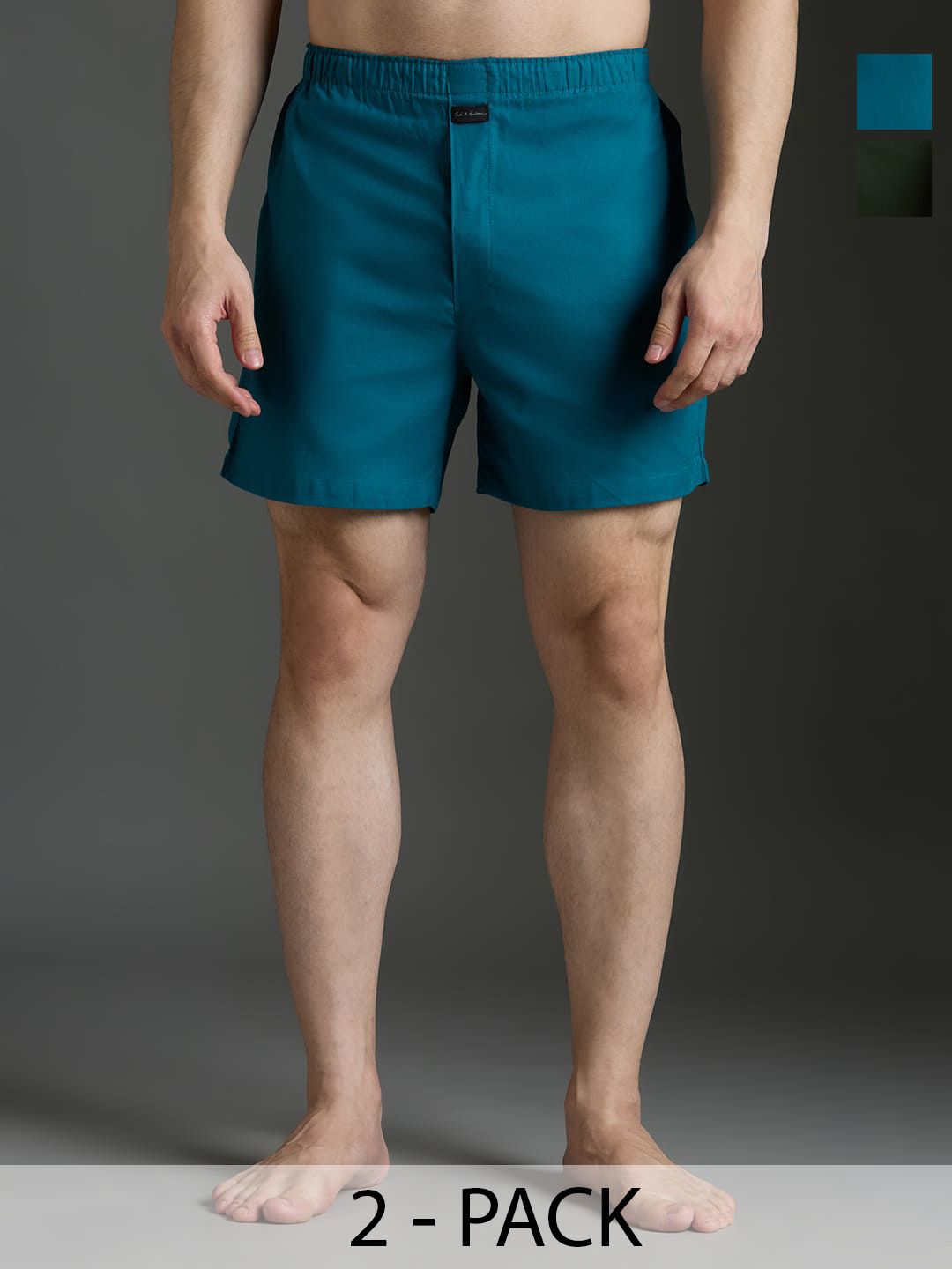 Mast & Harbour Men Pack Of 2 Pure Cotton Mid-Rise Boxer