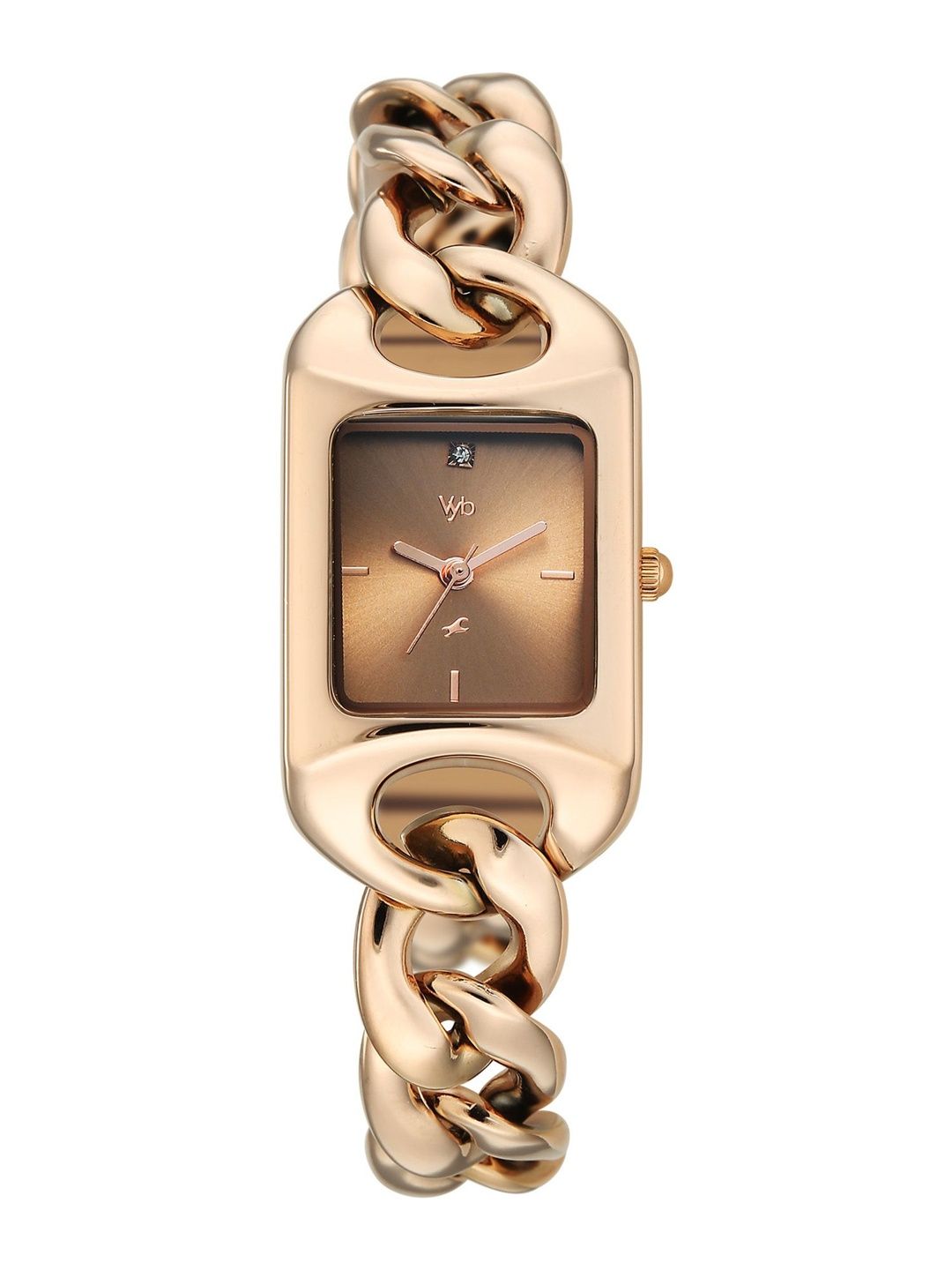 Fastrack Girls Vyb Prodigy Quartz Analog Mocha Brown Dial Watch - FV60125WM02W