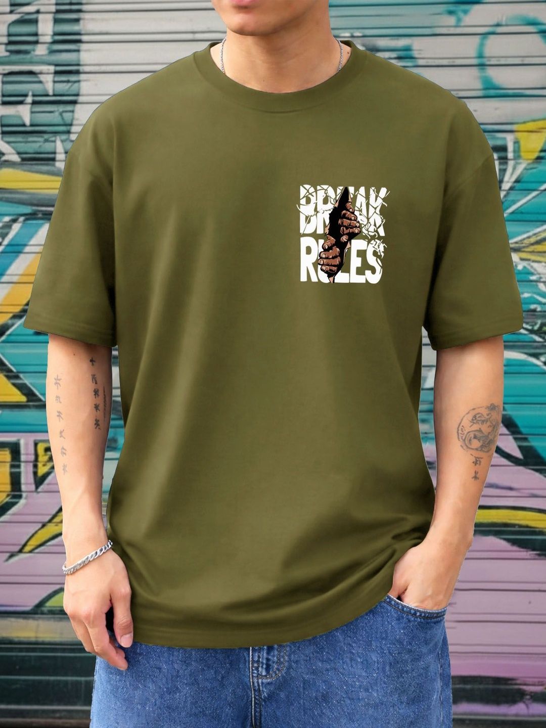 AUSK Men Typography Printed T-shirt