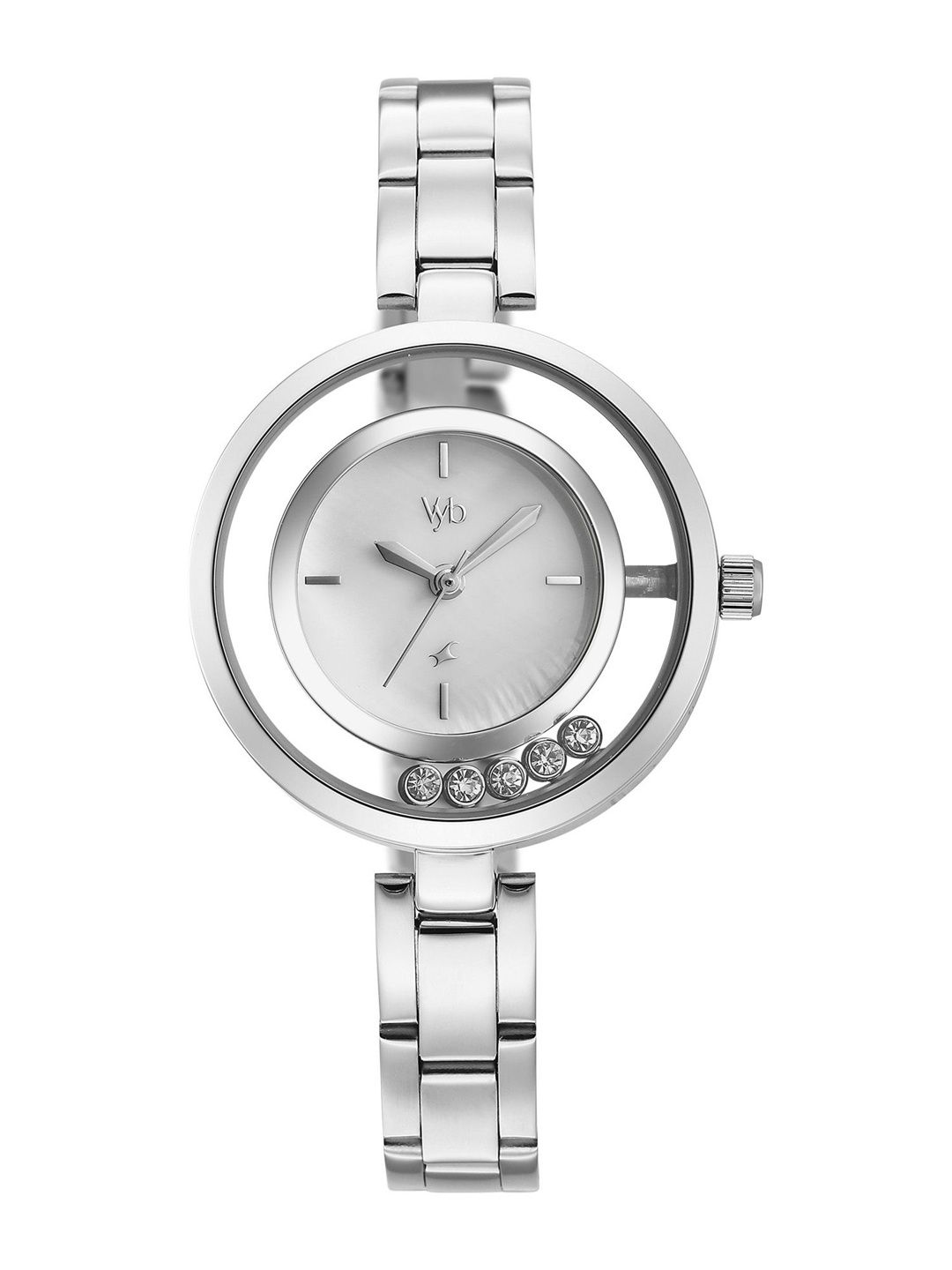 Fastrack Girls Vyb Starlet Quartz Analog white Mother of Pearl Dial Watch - FV60116SM01W