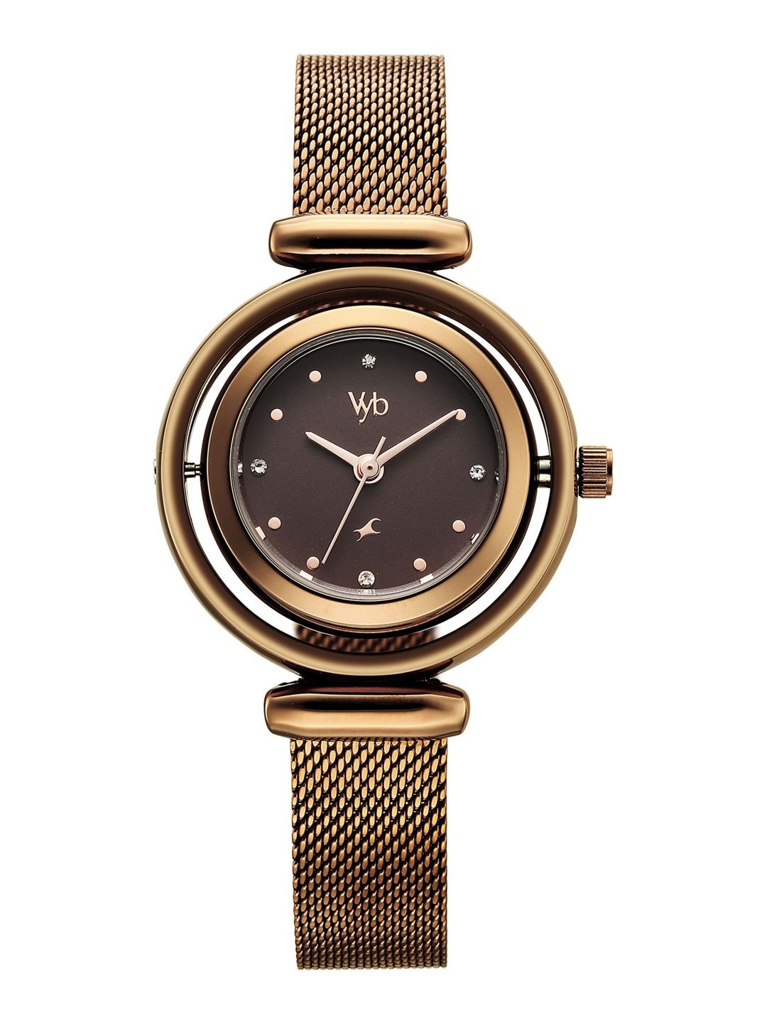 Fastrack Girls Vyb Celeste Quartz Analog Brown Dial Watch - FV60118QM01W