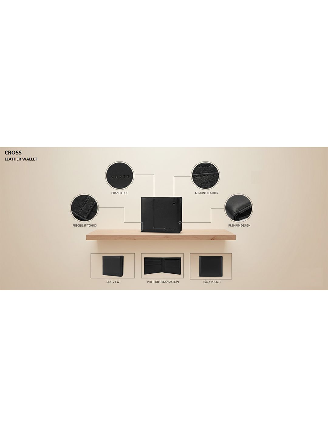 Buy Cross Men Black Solid Genuine Leather Two-Fold Wallet