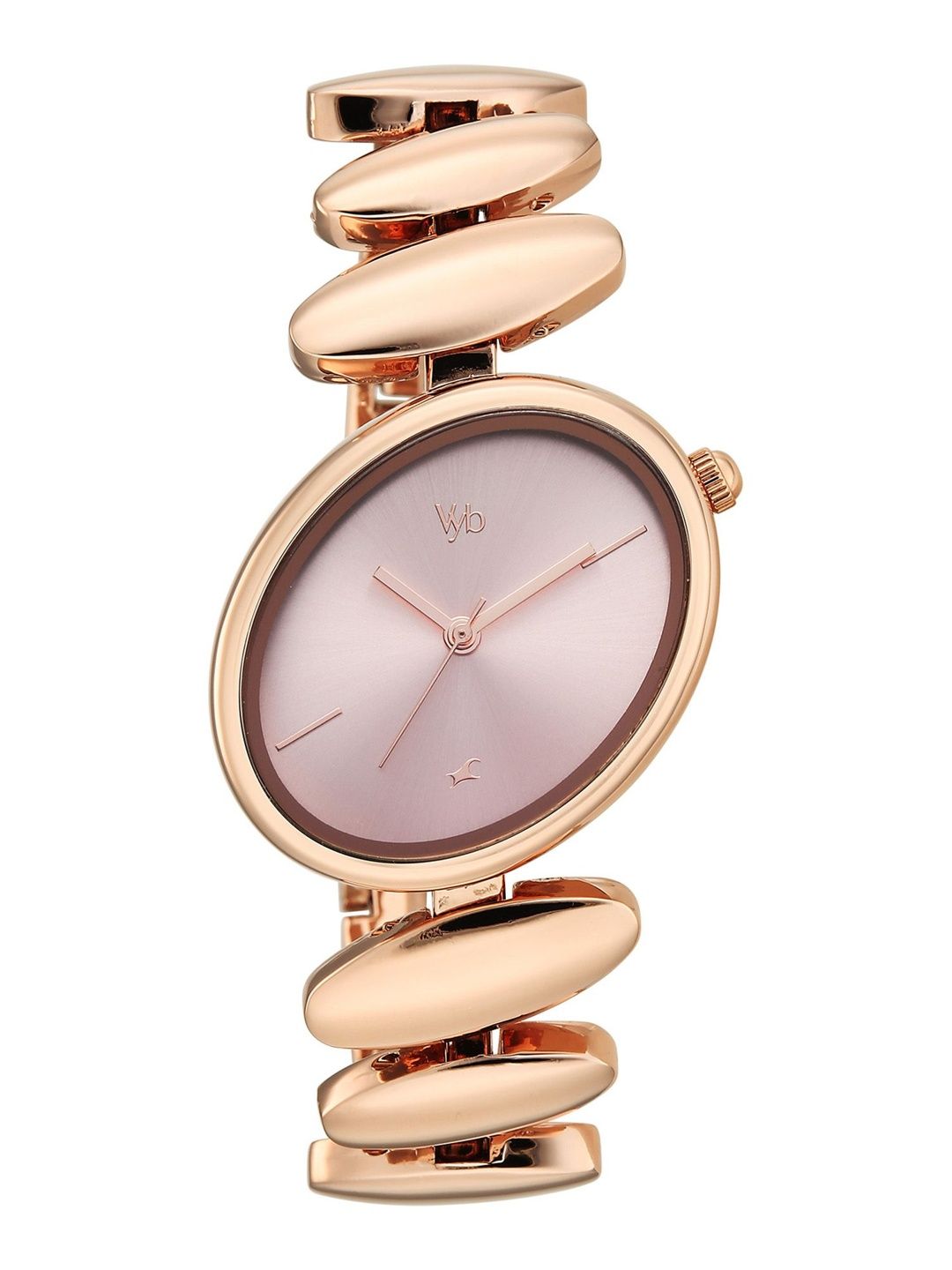 Fastrack Girls Vyb Successor Quartz Analog Pink Dial Watch - FV60120WM01W