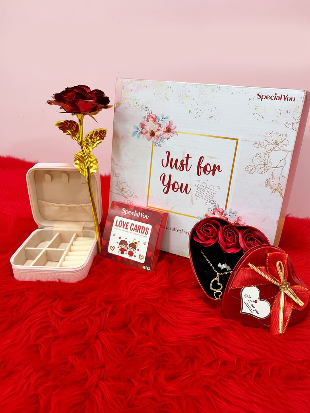 Special You 4Pcs Red & White Valentine's Day Couple Gifting Sets