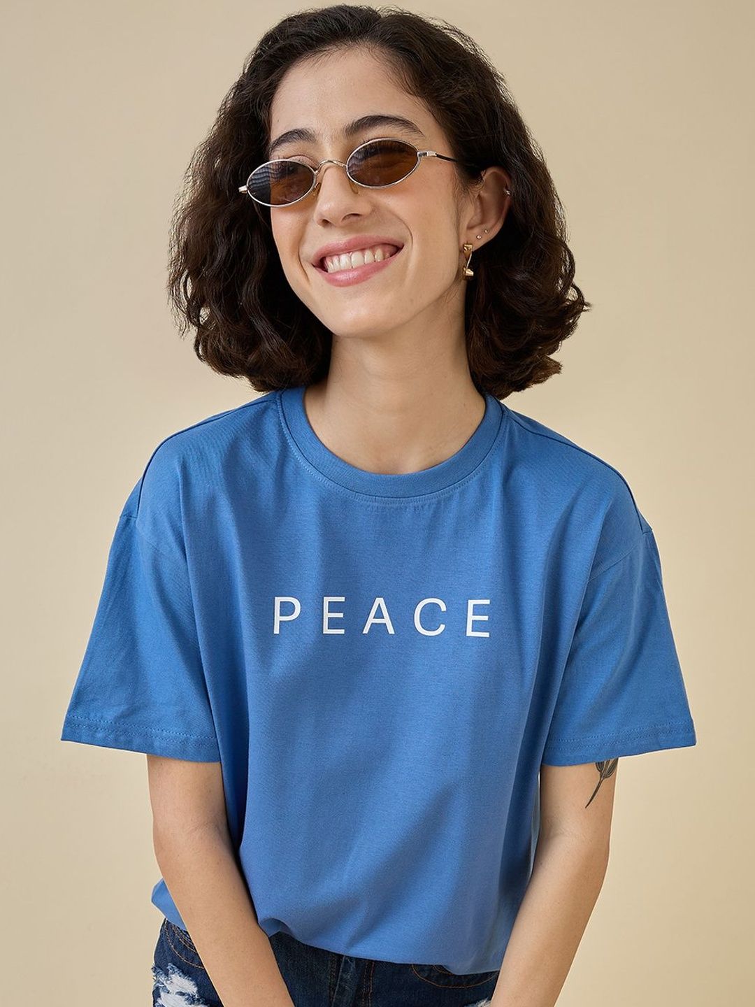 Mast & Harbour Women Typography Printed T-shirt