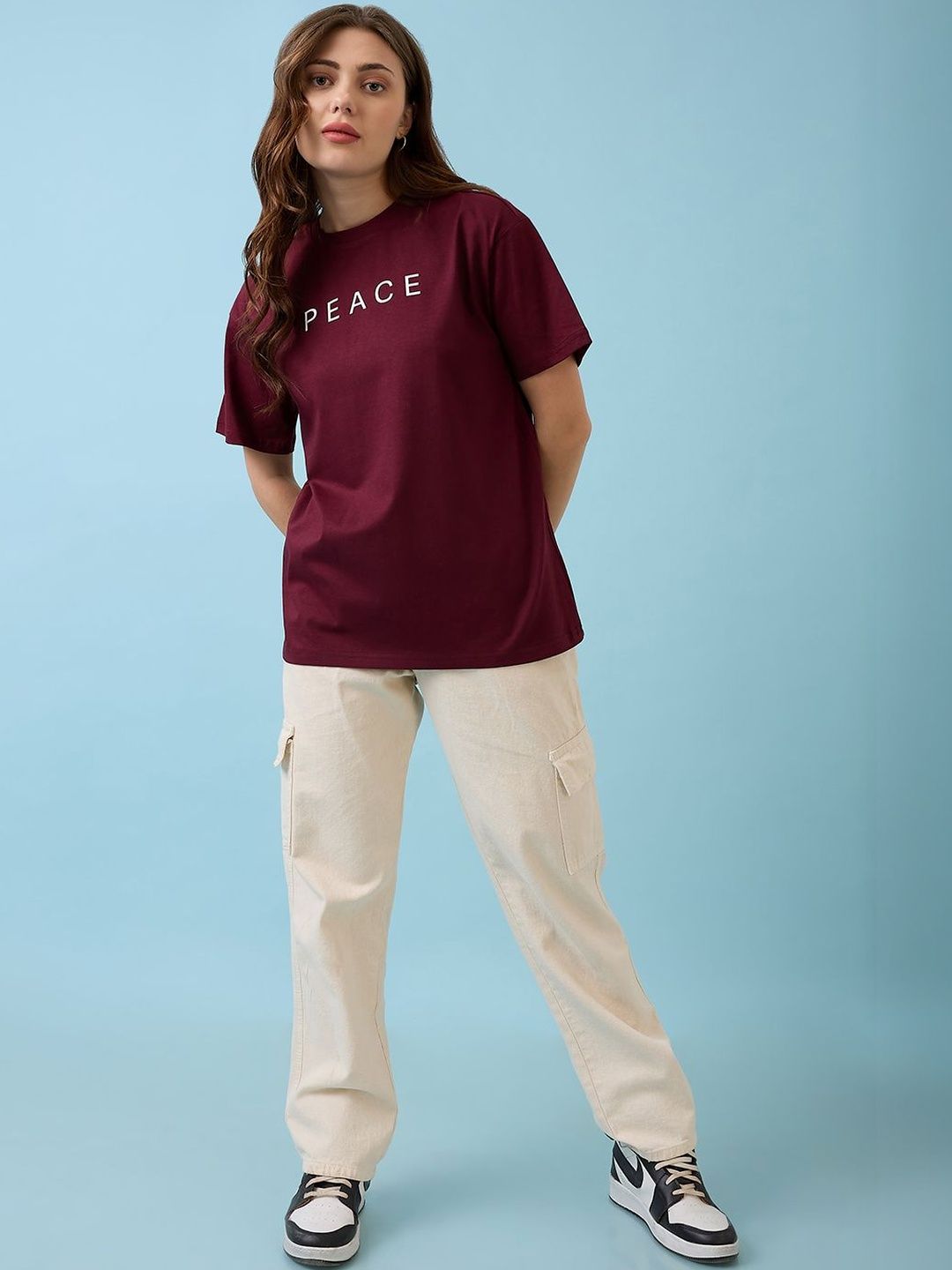 Mast & Harbour Women Typography Printed T-shirt