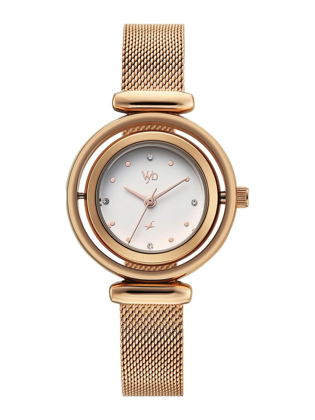 Fastrack Girls Vyb Celeste Quartz Analog White Dial Watch - FV60118WM01W