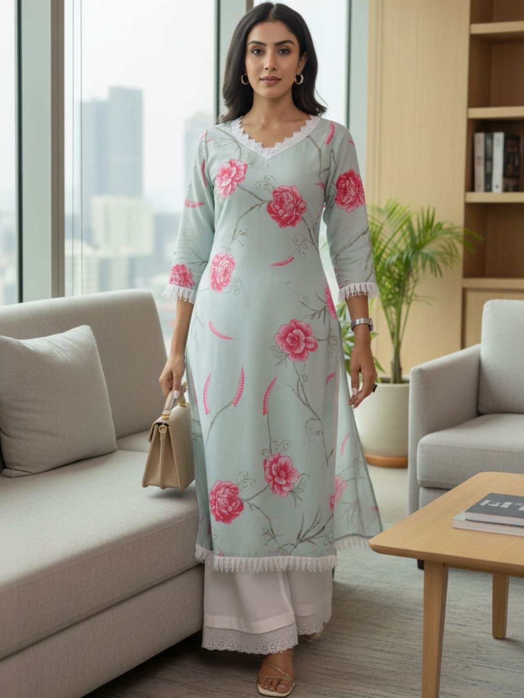 Varanga Women Floral Printed Floral Kurta