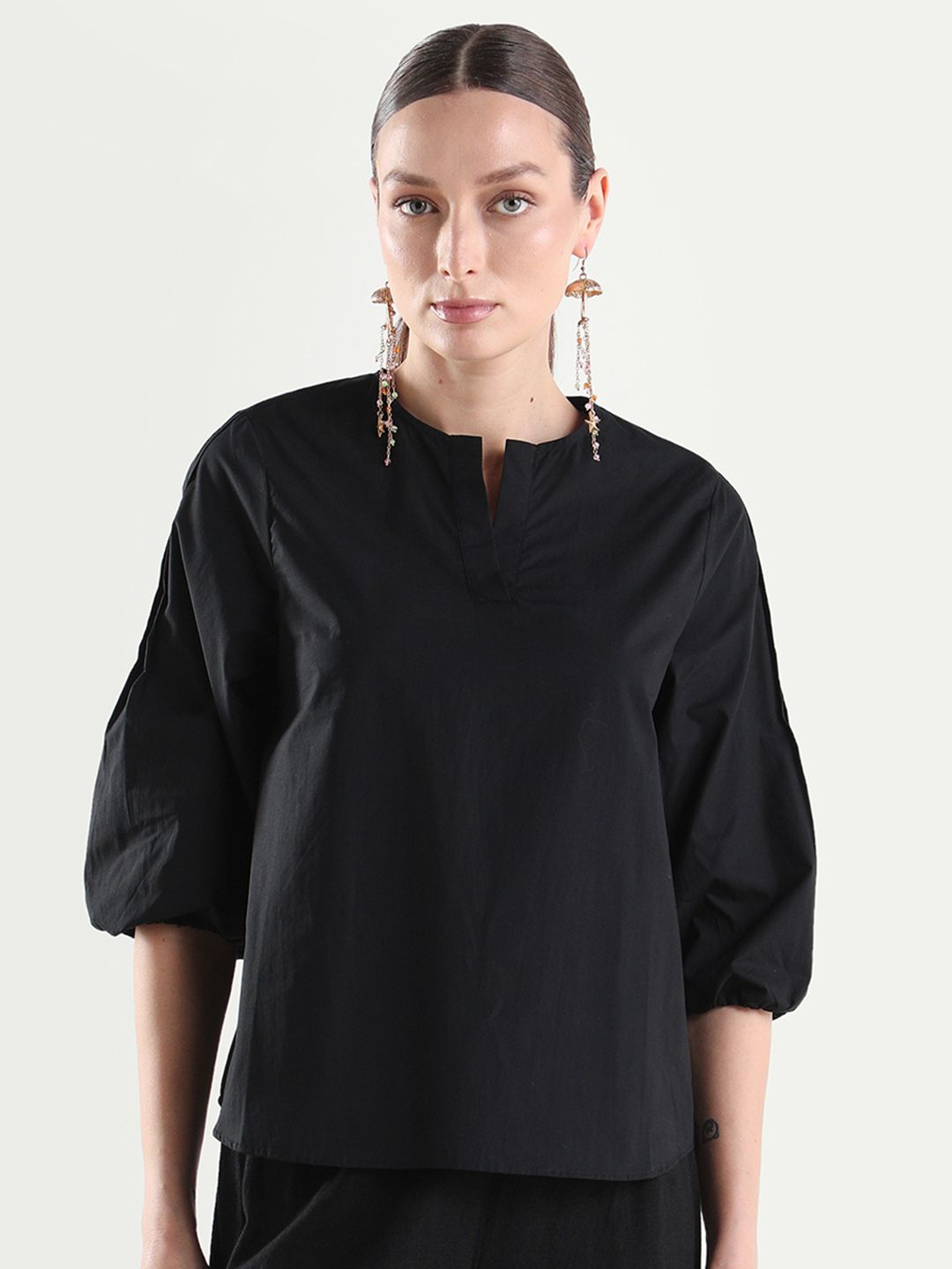 Women Varek Top RAREISM Mandarin Collar Top