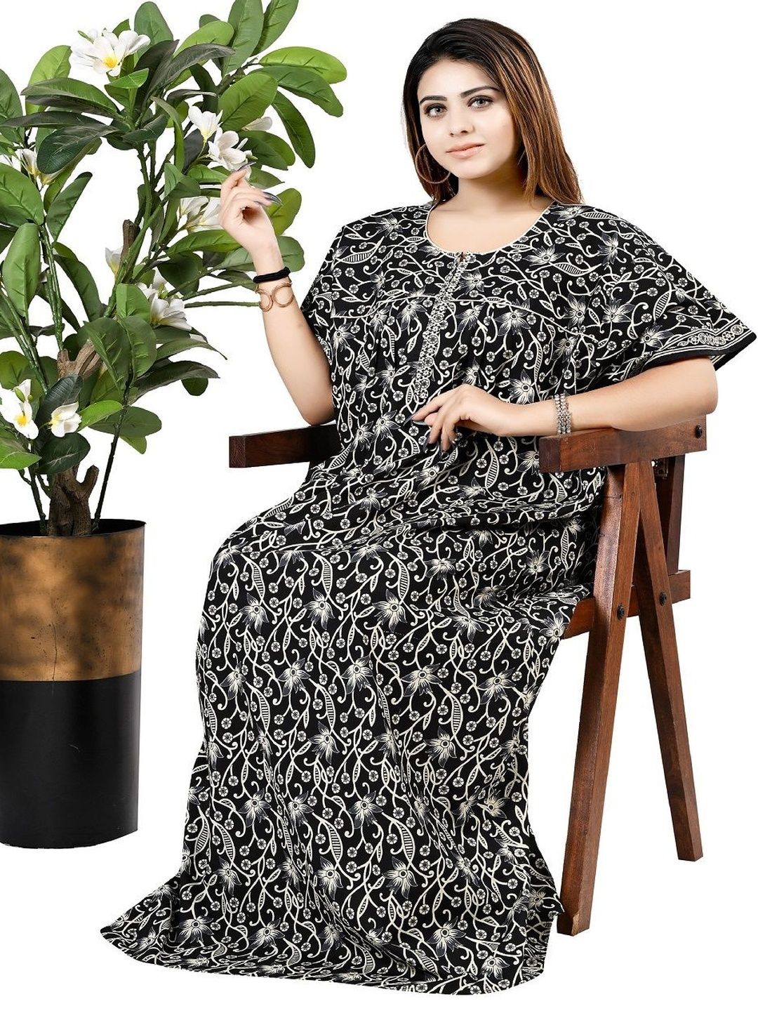 Bindass Female Collection Bindass Female Collection Women Plus Size Maxi Nighty
