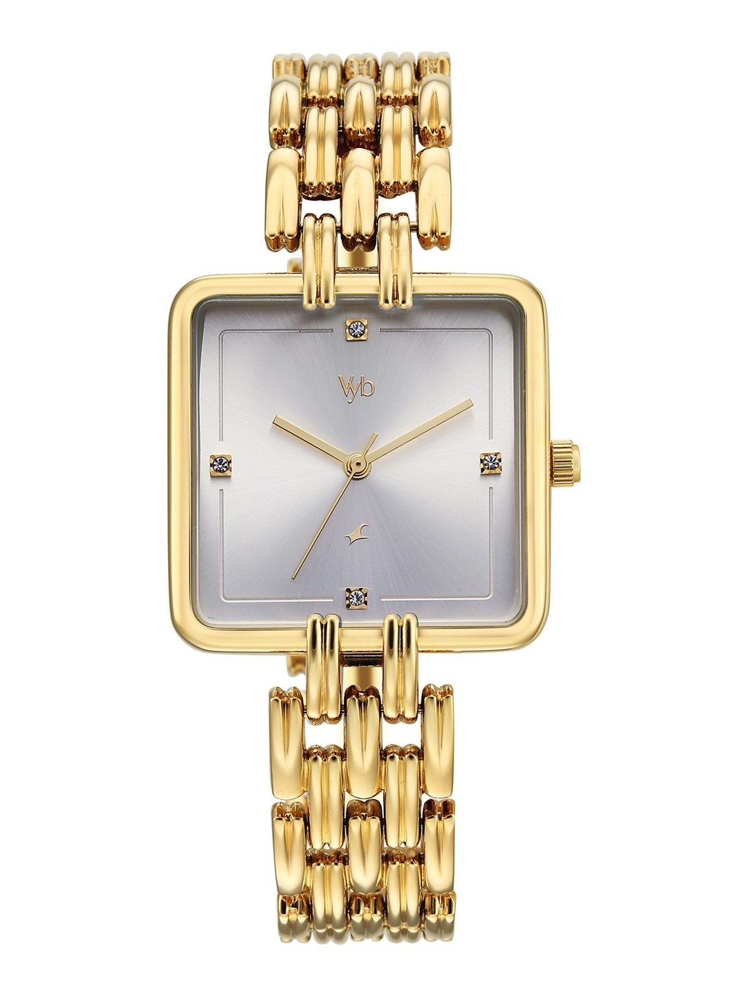 Fastrack Girls Vyb Minimalist Quartz Analog Silver Dial Watch - FV60122YM01W