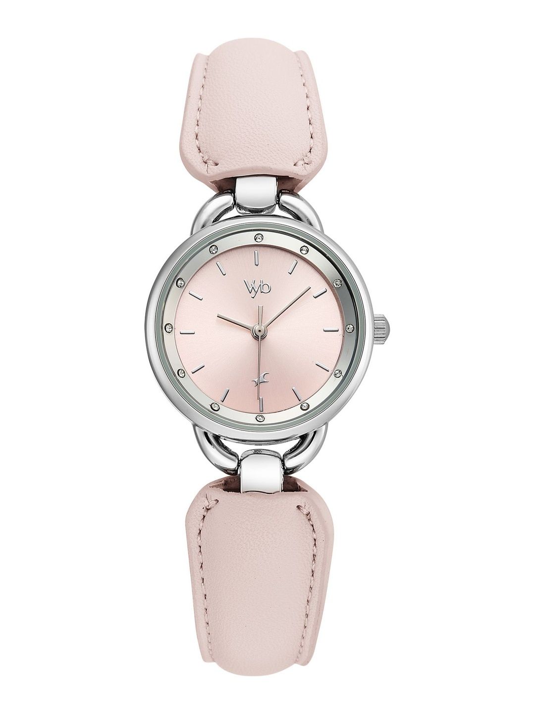 Fastrack Girls Vyb Muse Quartz Analog Pink Dial Watch - FV60114SD01W