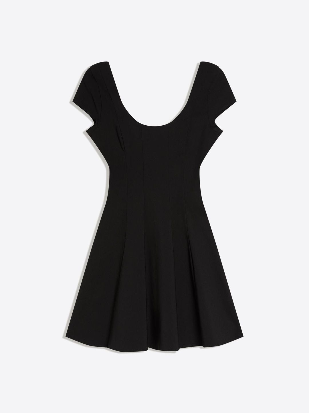 Bengaline mini dress with flared skirt