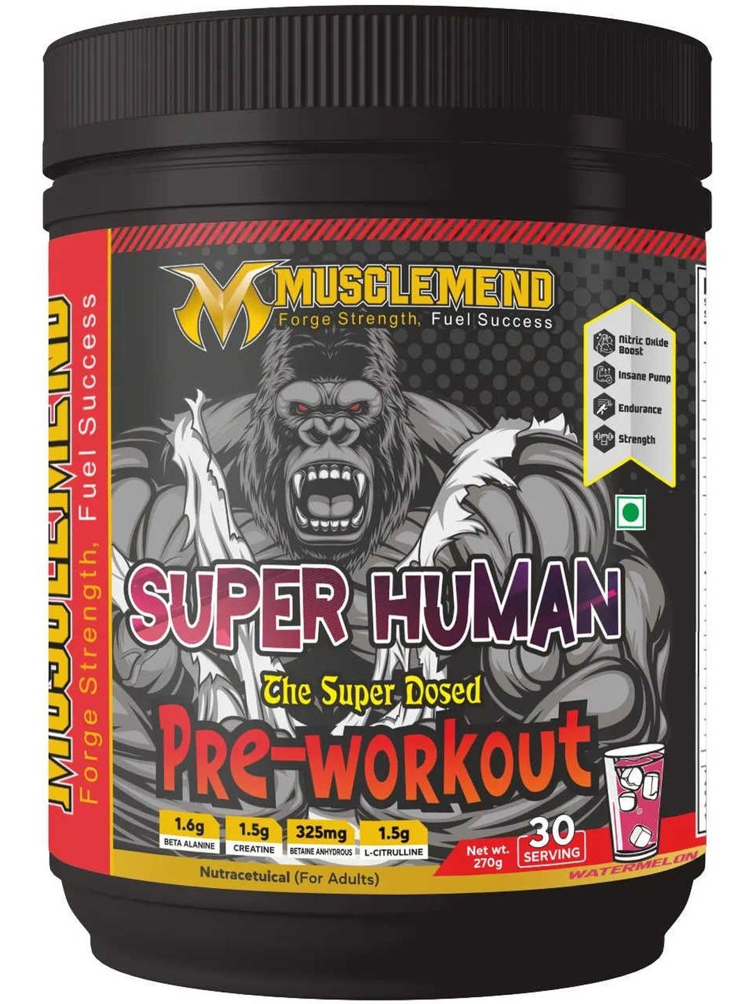 MUSCLEMEND MUSCLEMEND Pre-Workout High-Potency Formula - 270 g